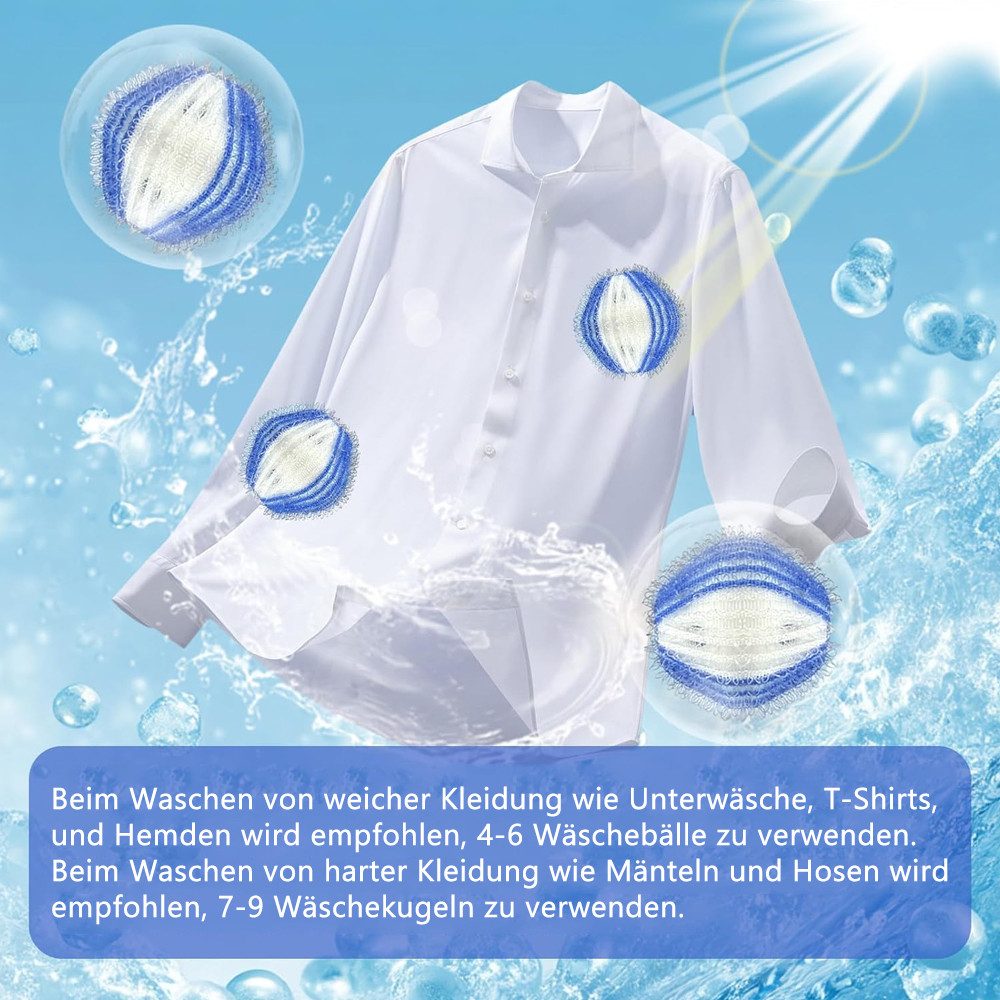TUWENA Wäschekugel Tierhaarentferner Waschmaschine – 16 Wiederverwendbare Fusselbälle