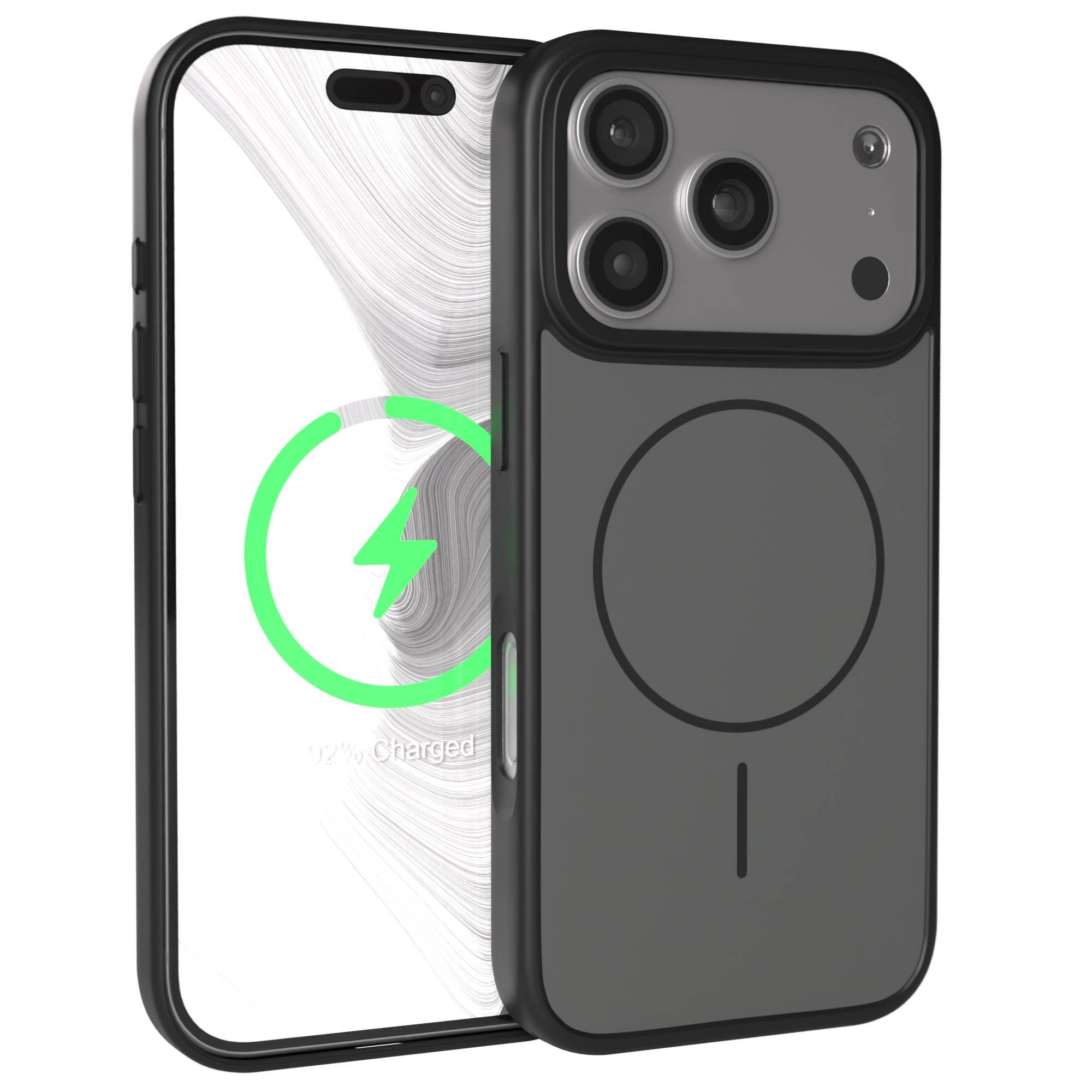 EAZY CASE Handyhülle Slim Outdoor MagSafe Case für Apple iPhone 17 Pro 6,3 Zoll, Dünne Outdoor Hülle mit MagSafe & starkem Schutz in Schwarz