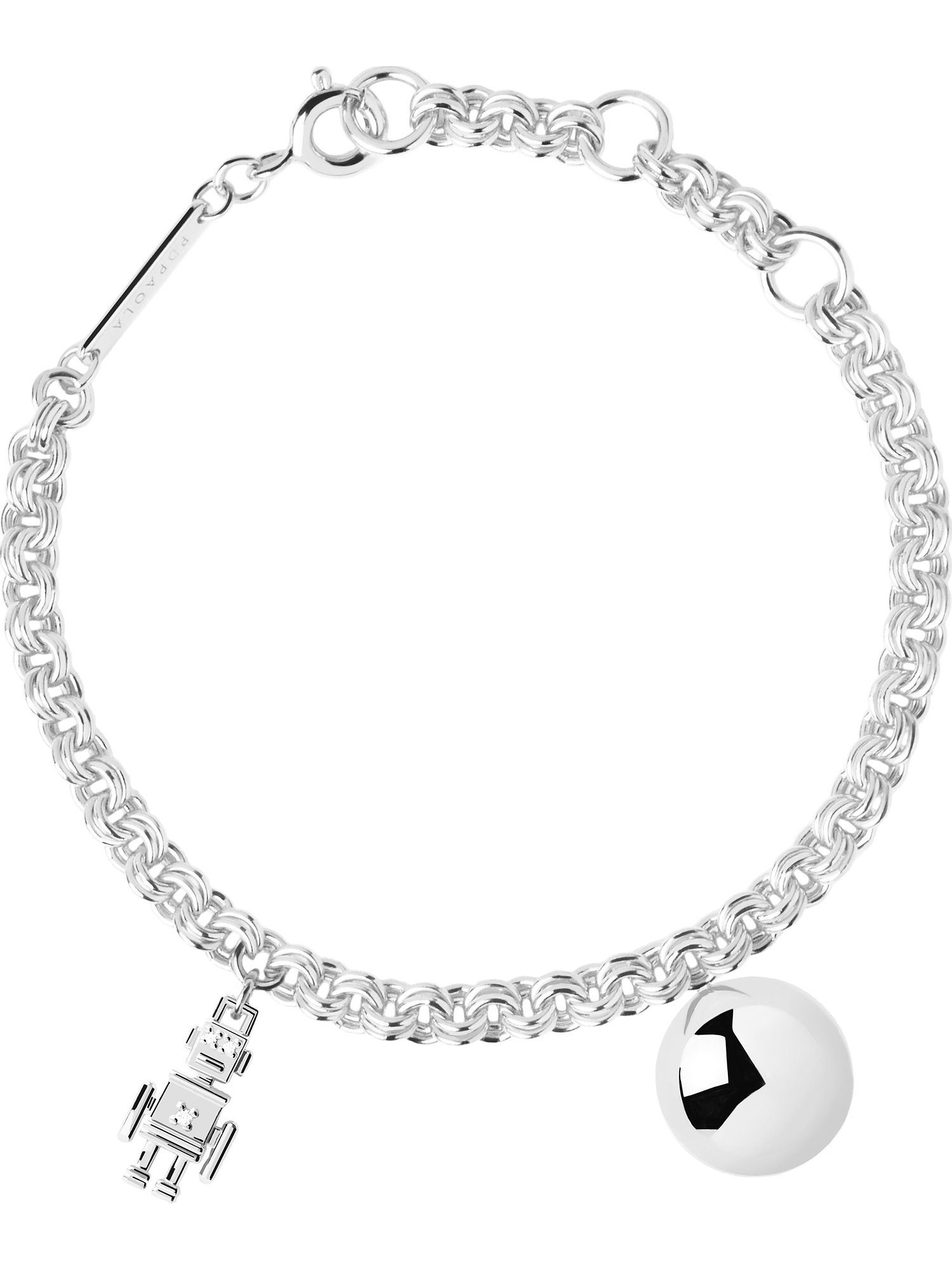 P D Silber Zirkonia, 925er Trendig Silberarmband Paola PdPaola Damen-Armband