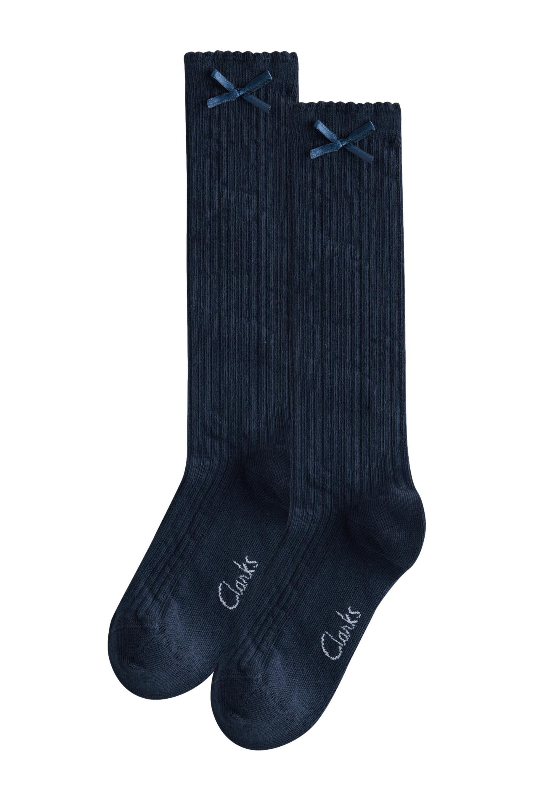 Clarks Basicsocken Clarks Back to School Kniestrümpfe, 2er-Pack (2-Paar)