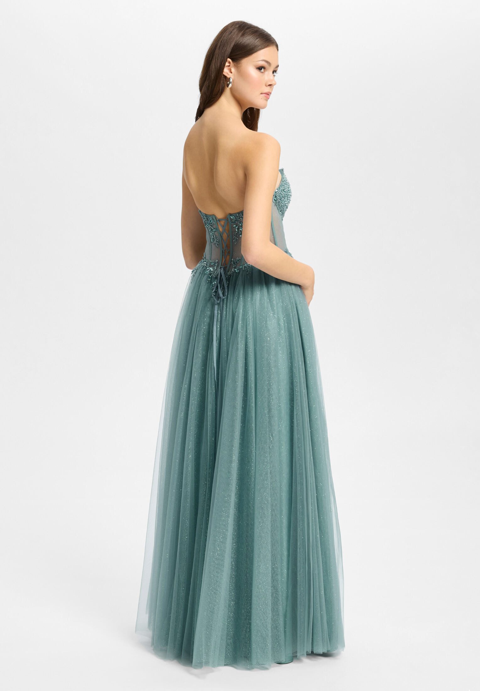 Hey Kyla Abendkleid - Tüllkleid mit Schimmereffekt Taillierter Schnitt mit ausgestelltem Rockteil
