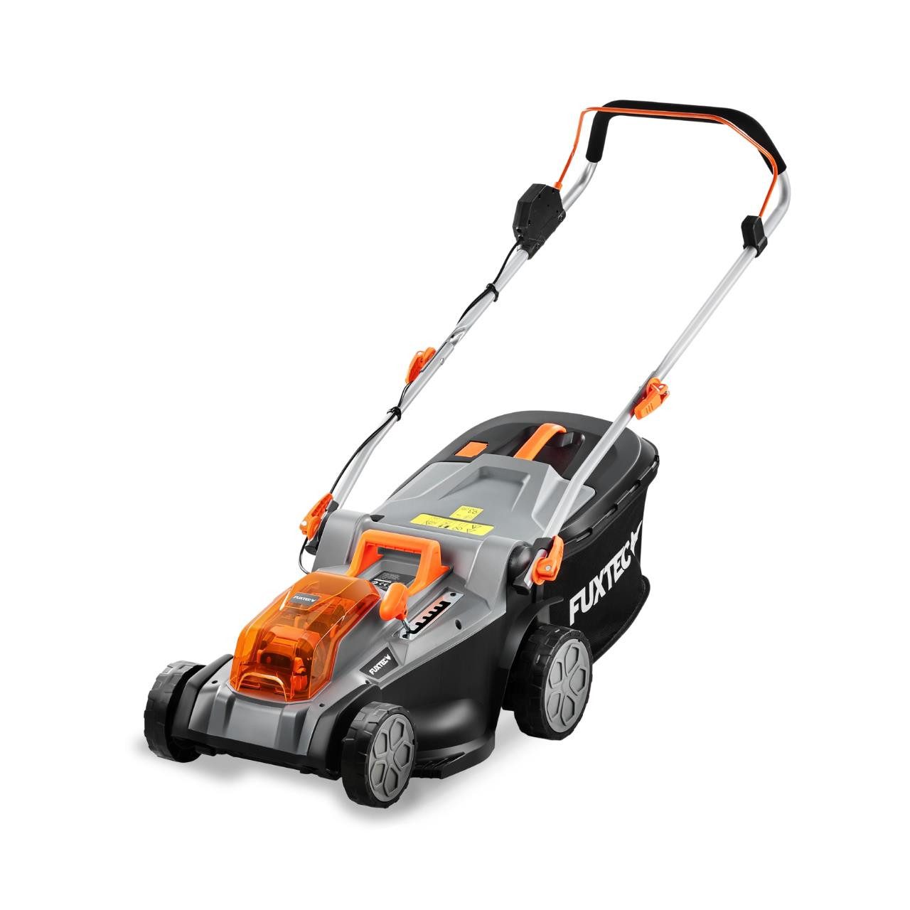 FUXTEC Akkurasenmäher FX-E2RM43SET, 43 cm Schnittbreite, 43 cm Schnittbreite, 40 L Fangkorb, E-Start, 2x20V Akku, 25-75mm