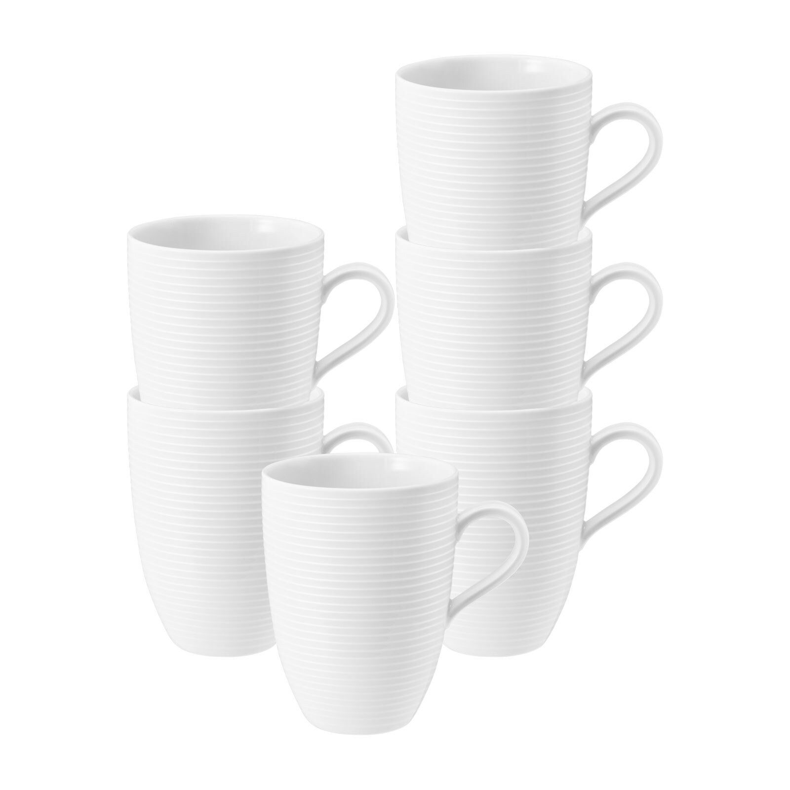 Becher Beat Color Glaze Kaffeebecher 350 ml 6er Set