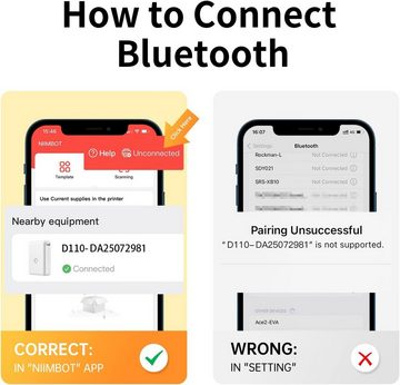autolock Mini Bluetooth Beschriftungsgerät,Thermo Etikettiergerät Etikettendrucker, (Wireless Label Maker mit Druckrolle für iOS & Android)