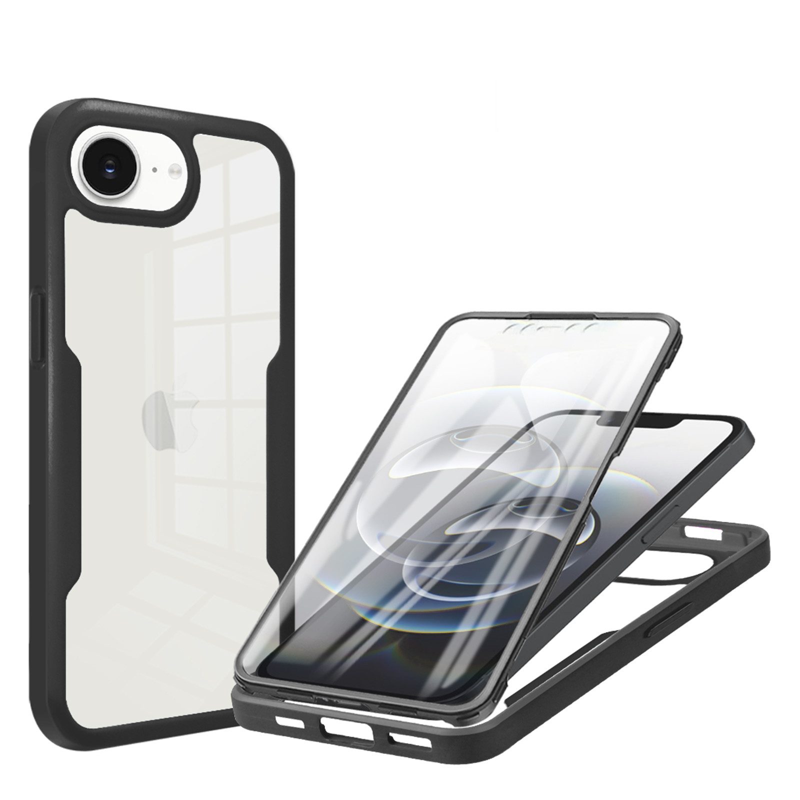 betterfon Handyhülle 360 Grad Hülle für iPhone 17E - Full Body Case Displayschutz, Vollschutz Case mit integriertem Displayschutz und klarer Sicht