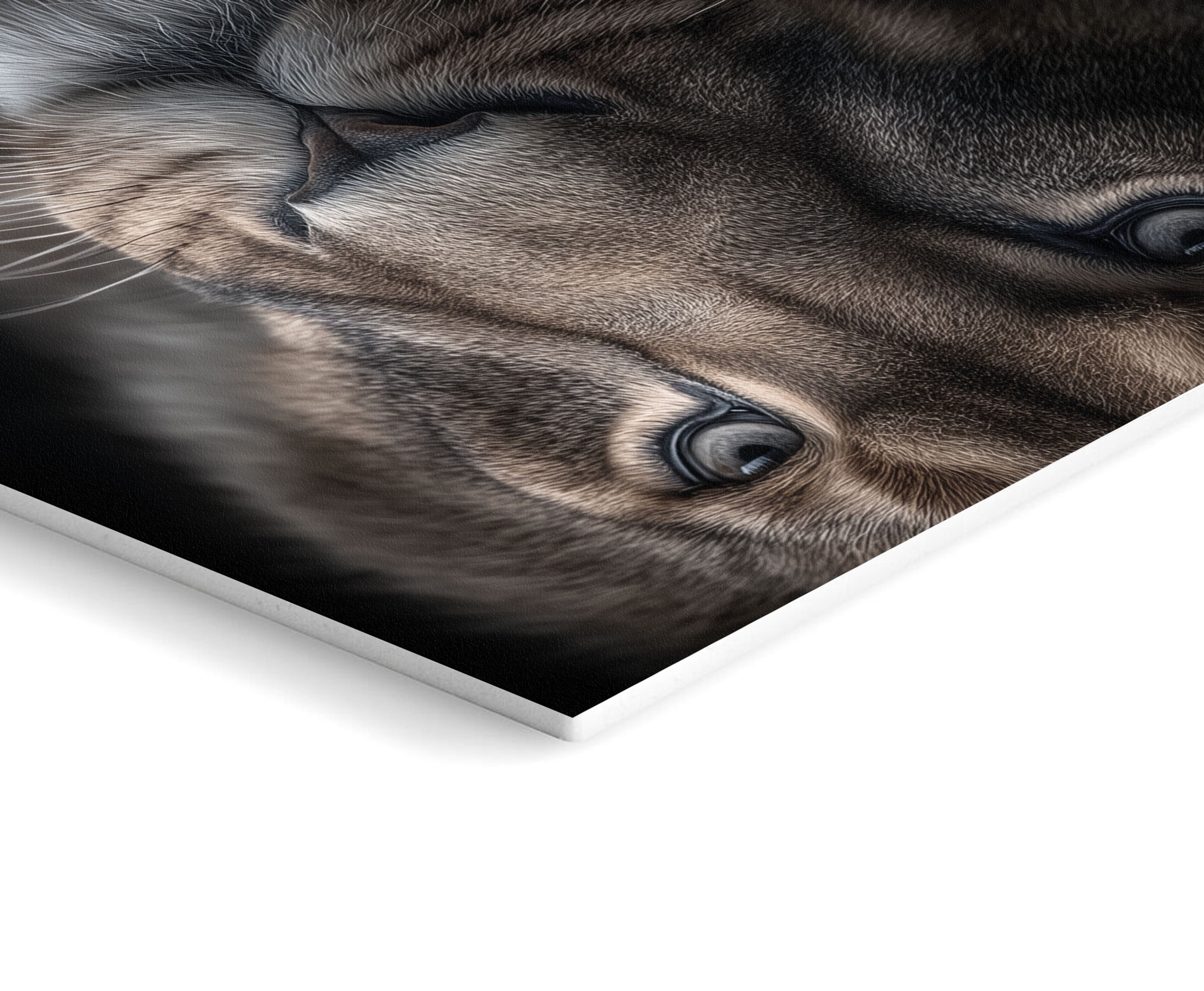 artissimo Mehrteilige Bilder Wandbilder-Set 3er-Set / moderne Wanddeko / Wohnzimmer Schlafzimmer, Tiere: Löwen-Portraits in schwarz braun – Bild 4 von 5