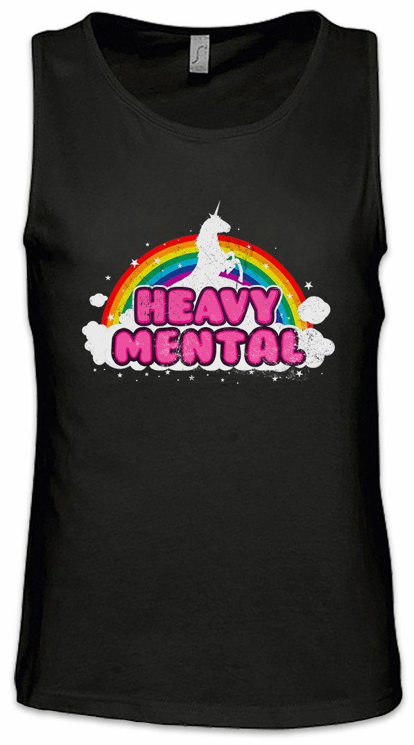 Urban Backwoods Tanktop Heavy Mental Ärmelloses T-Shirt Rainbow Regenbogen Metal Unicorn Music Black Death Trash