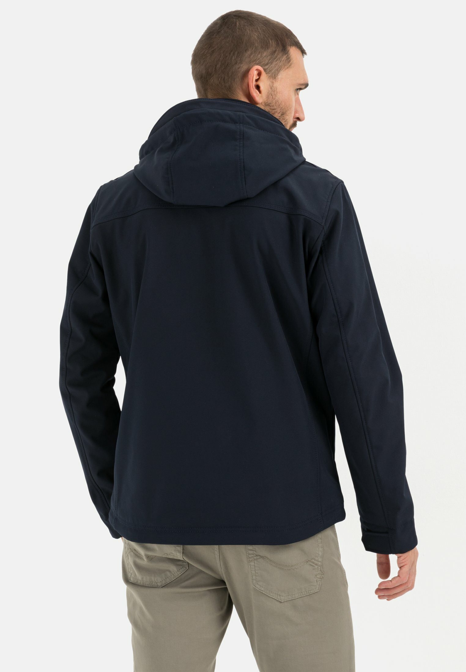 camel active Softshelljacke mit abnehmbarer Kapuze Langarm Kapuze Markenlab günstig online kaufen