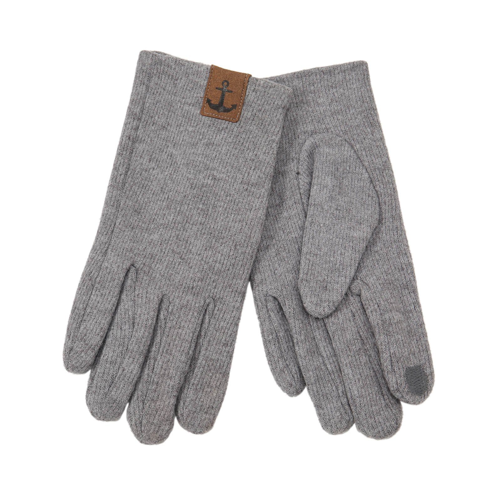 Leoberg Strickmütze Herren Handschuhe und verschiedenen 252022-Grau-19 Designs Winterhandschuhe in Farben