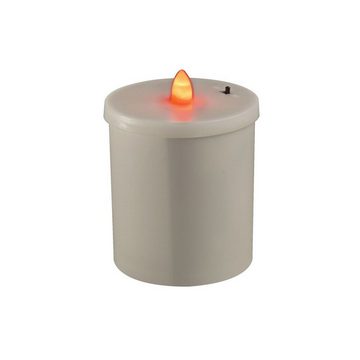 MARELIDA LED-Kerze LED Grablicht Set 2 Grabkerzen mit Batterien flackernd Erdpsieß Timer (2-tlg)