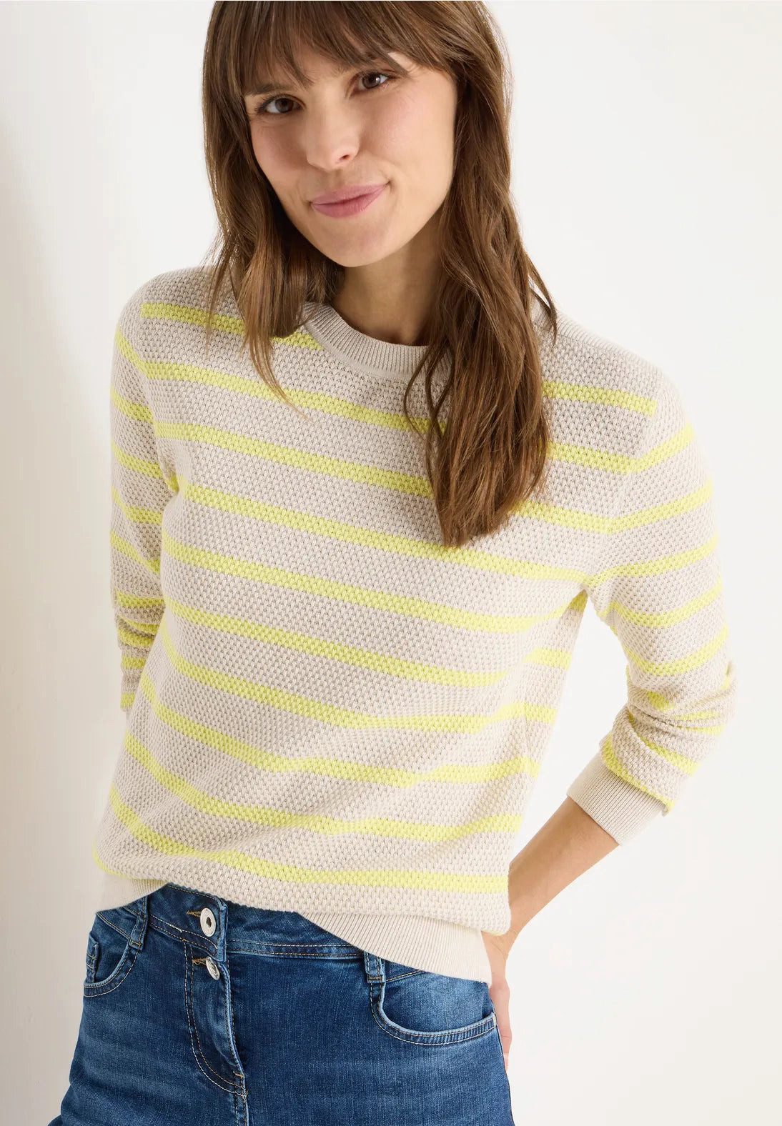 CECIL Rundhalspullover Gestreifter Pullover (1-tlg) günstig online kaufen