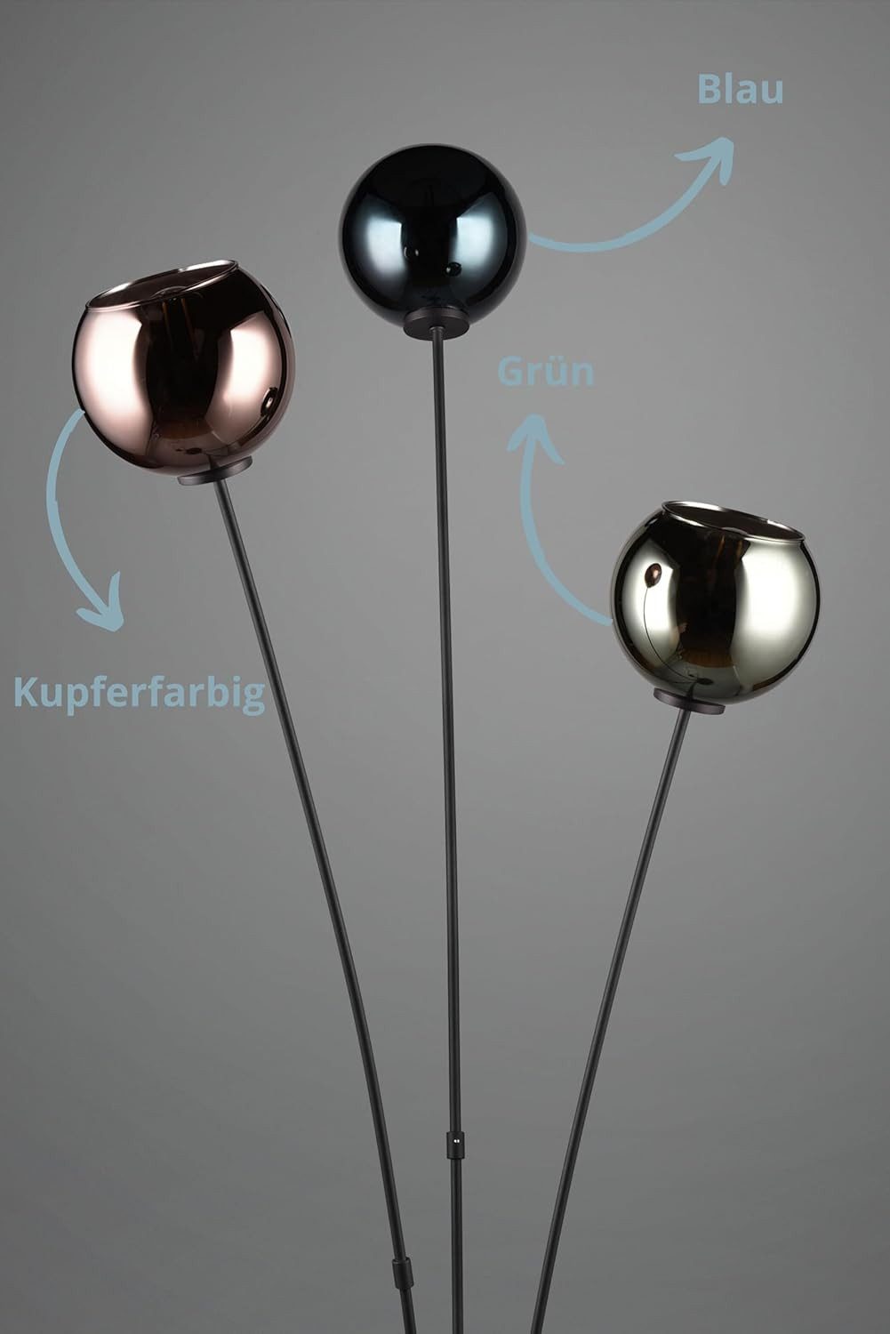 lightling Stehlampe Shawn, ohne Leuchtmittel, Fußschalter, IP20