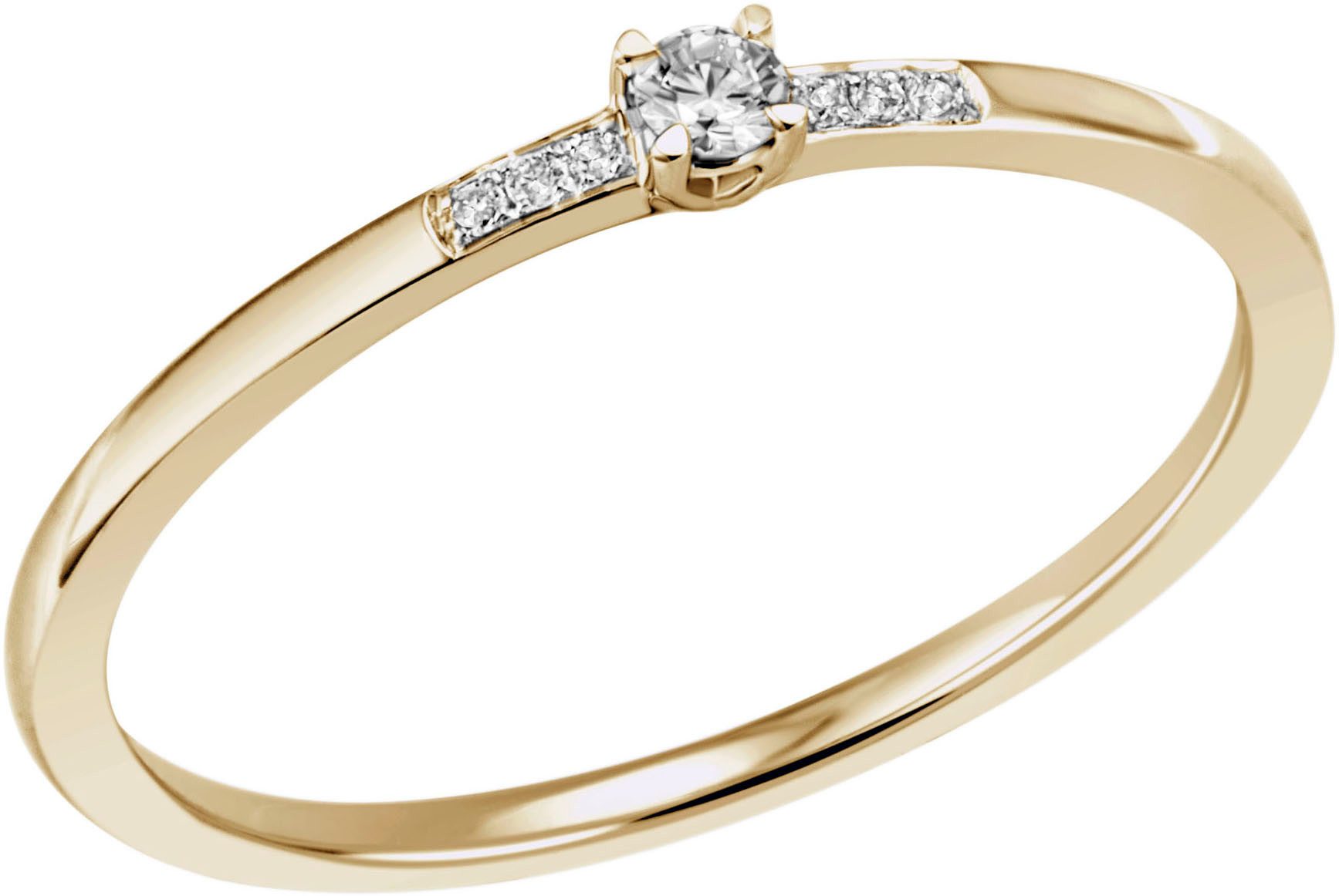 Firetti Fingerring Schmuck Geschenk Gold 585 Goldring Vorsteckring, mit Brillanten