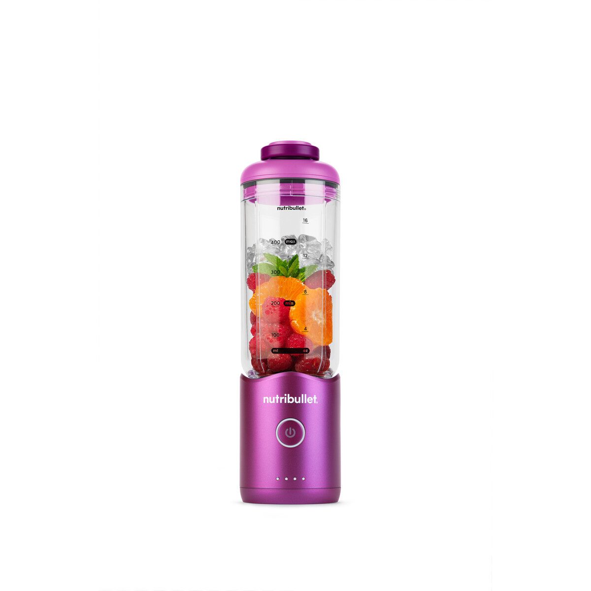 nutribullet Smoothie-Maker Flex NBP013VT - zerkleinert Eis & gefrorene Früchte, Violett, 590ml, BPA-frei mit Trinkdeckel, USB-C & Trageschlaufe, 15+ Mixzyklen