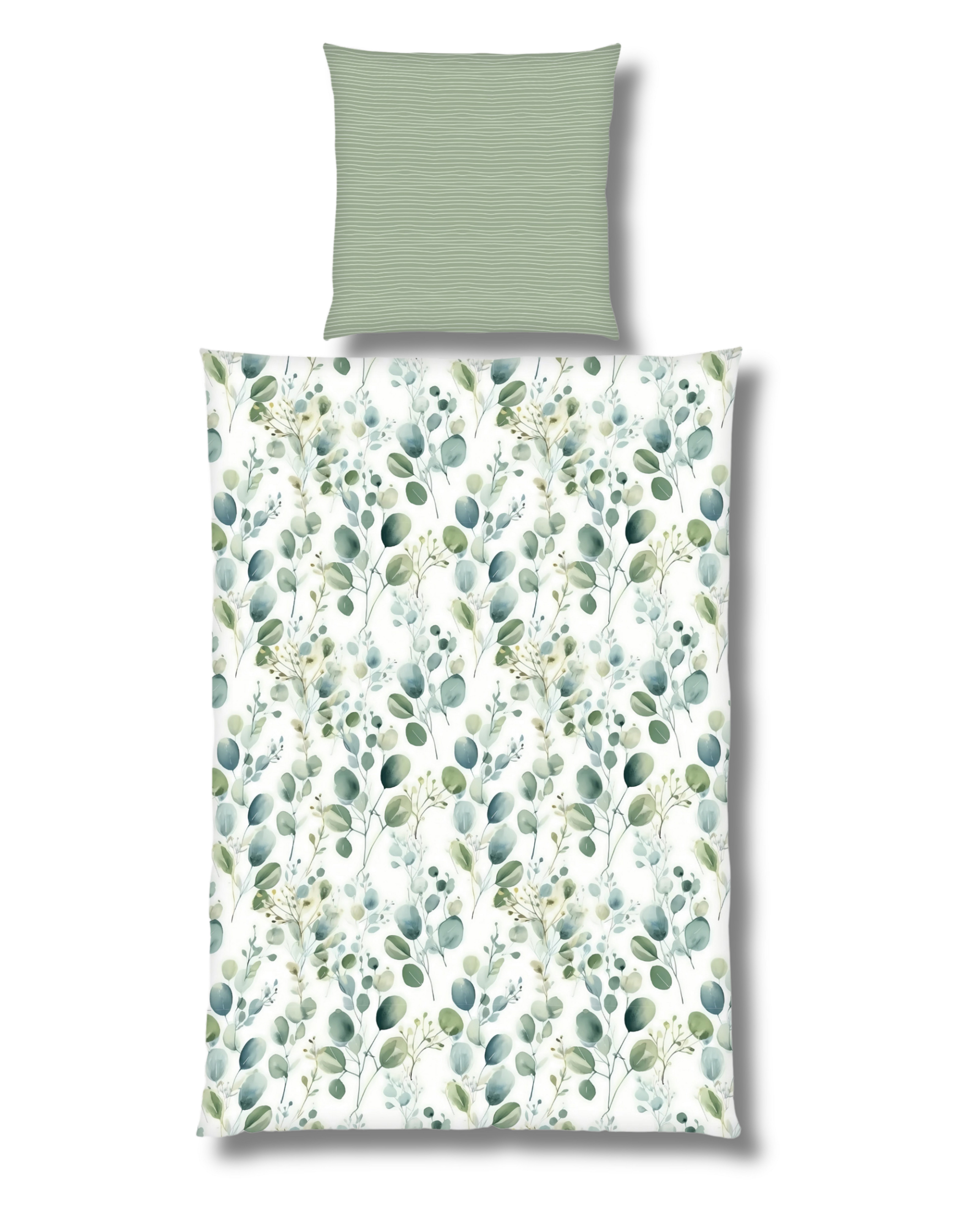 MTOnlinehandel Wendebettwäsche Eukalyptus Dusty Green in zwei Größen • Blät günstig online kaufen