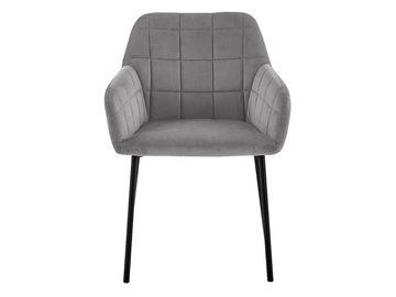 MIRJAN24 Stuhl K305 (2 Stück), Beine aus Metall, 57x50x80 cm