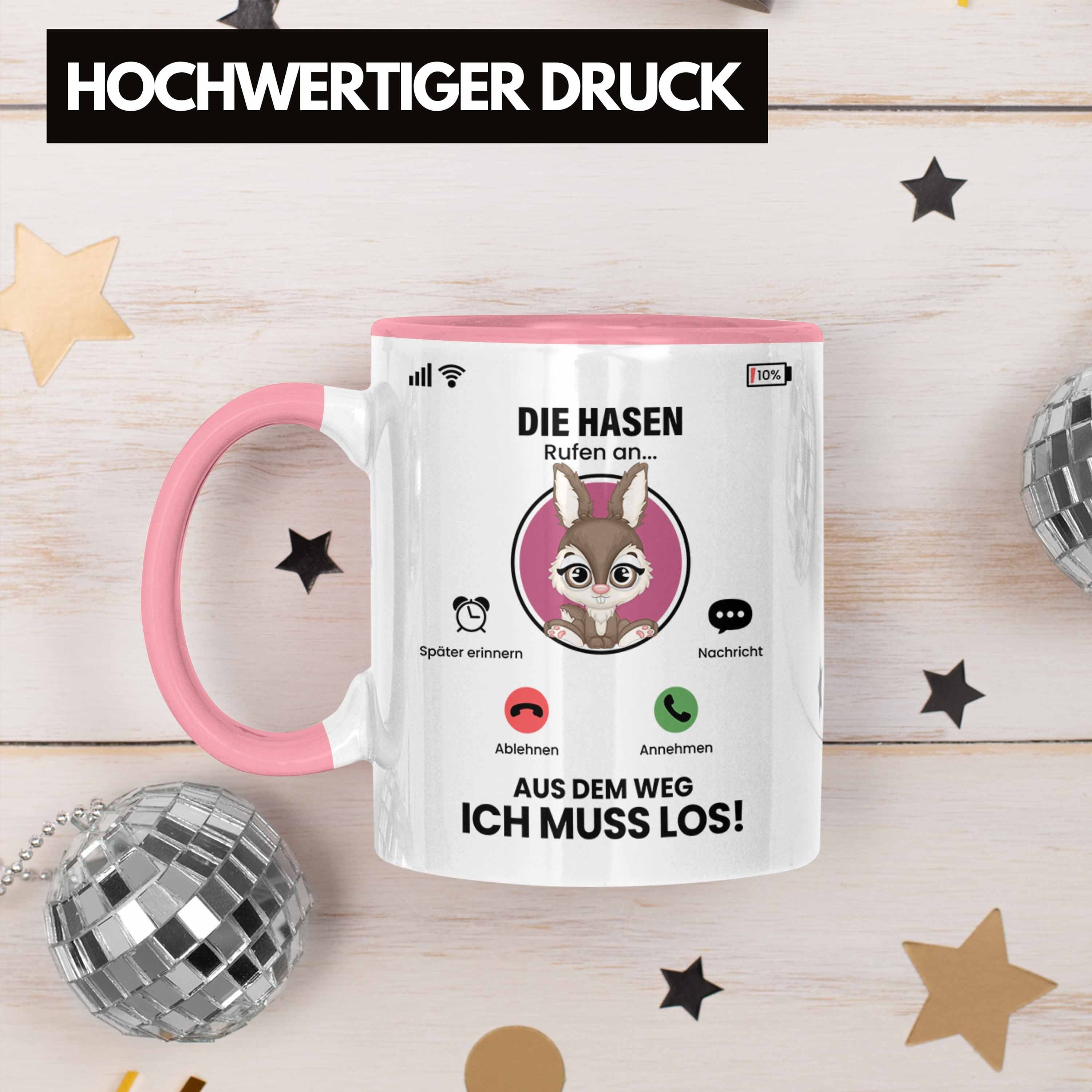 Die Trendation Hasen Hasen Rufen Besitzer Tasse Züchter Geschenki Rosa Tasse für An Geschenk