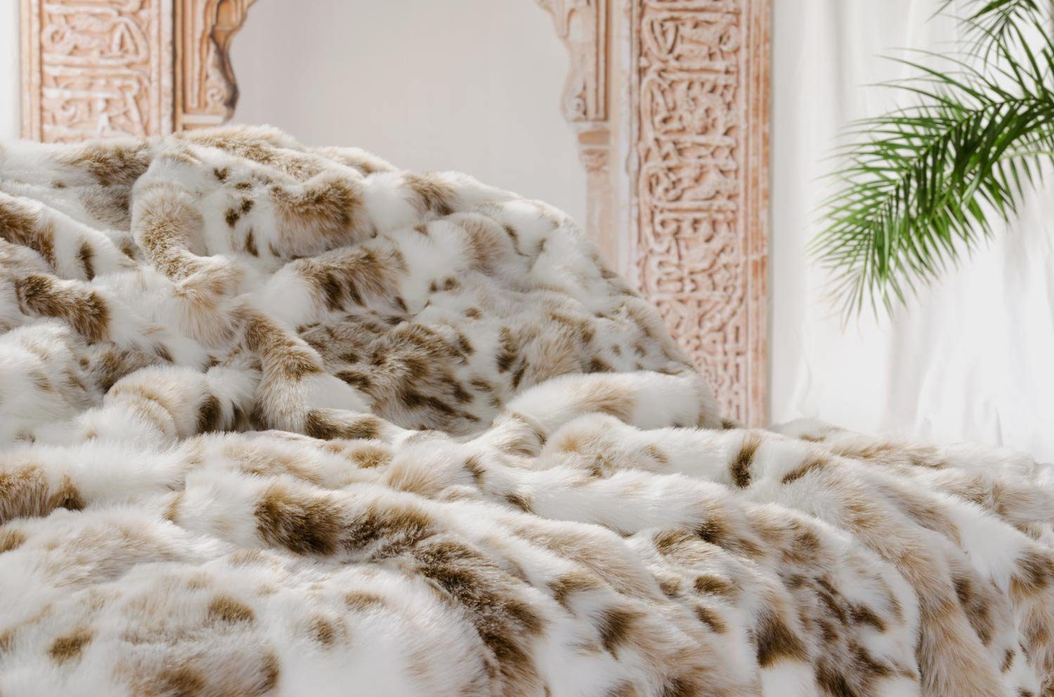 Wohndecke Felldecke (Kunstfell) "Schneeleopard", Wohnen und Accessoires Gmb günstig online kaufen