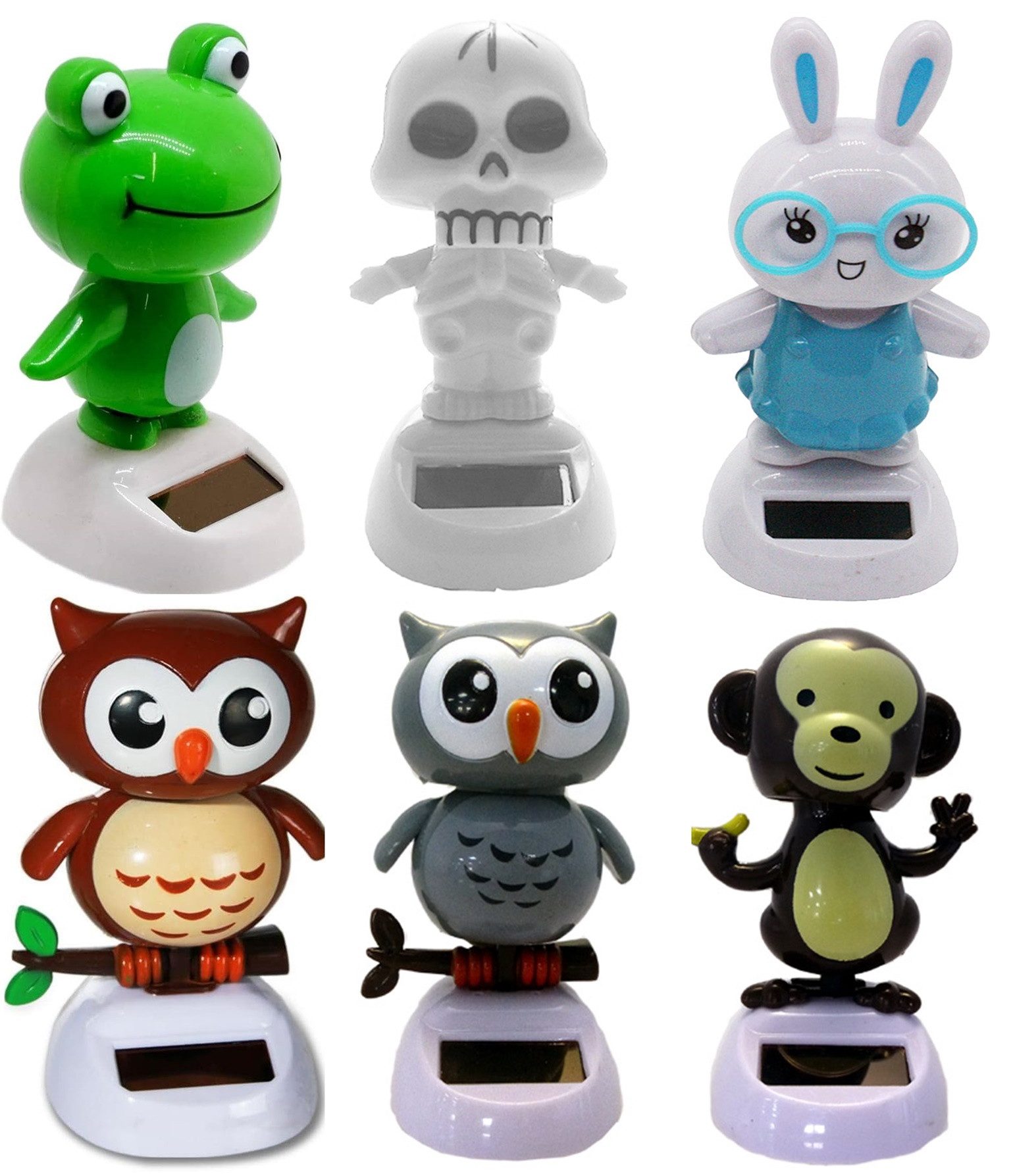 Ebaxx Dekofigur Solar Wackelfigur Eule Skelett günstig online kaufen
