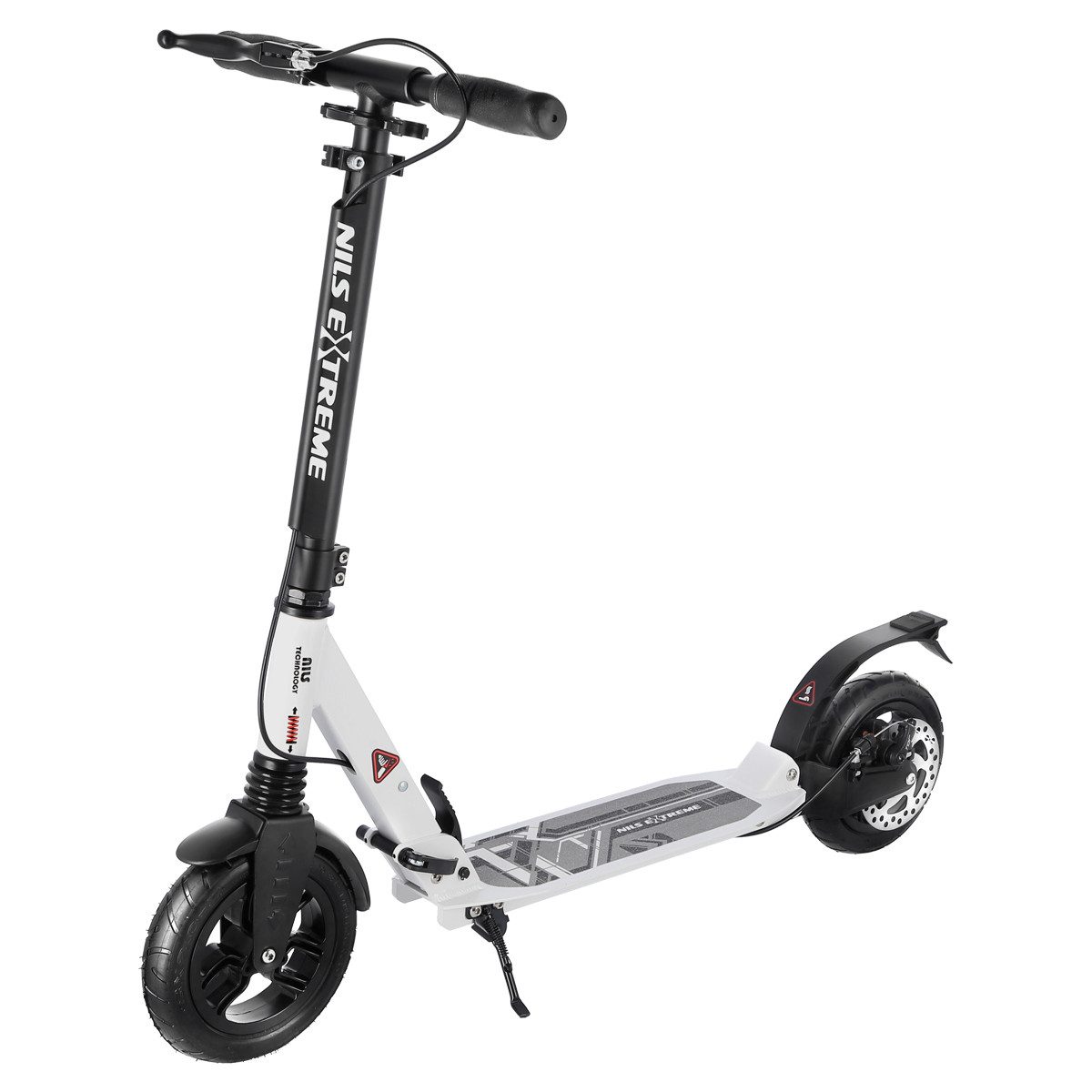 NILS EXTREME Cityroller Scooter Roller mit Scheibenbremse Stadtroller Tretroller weiß