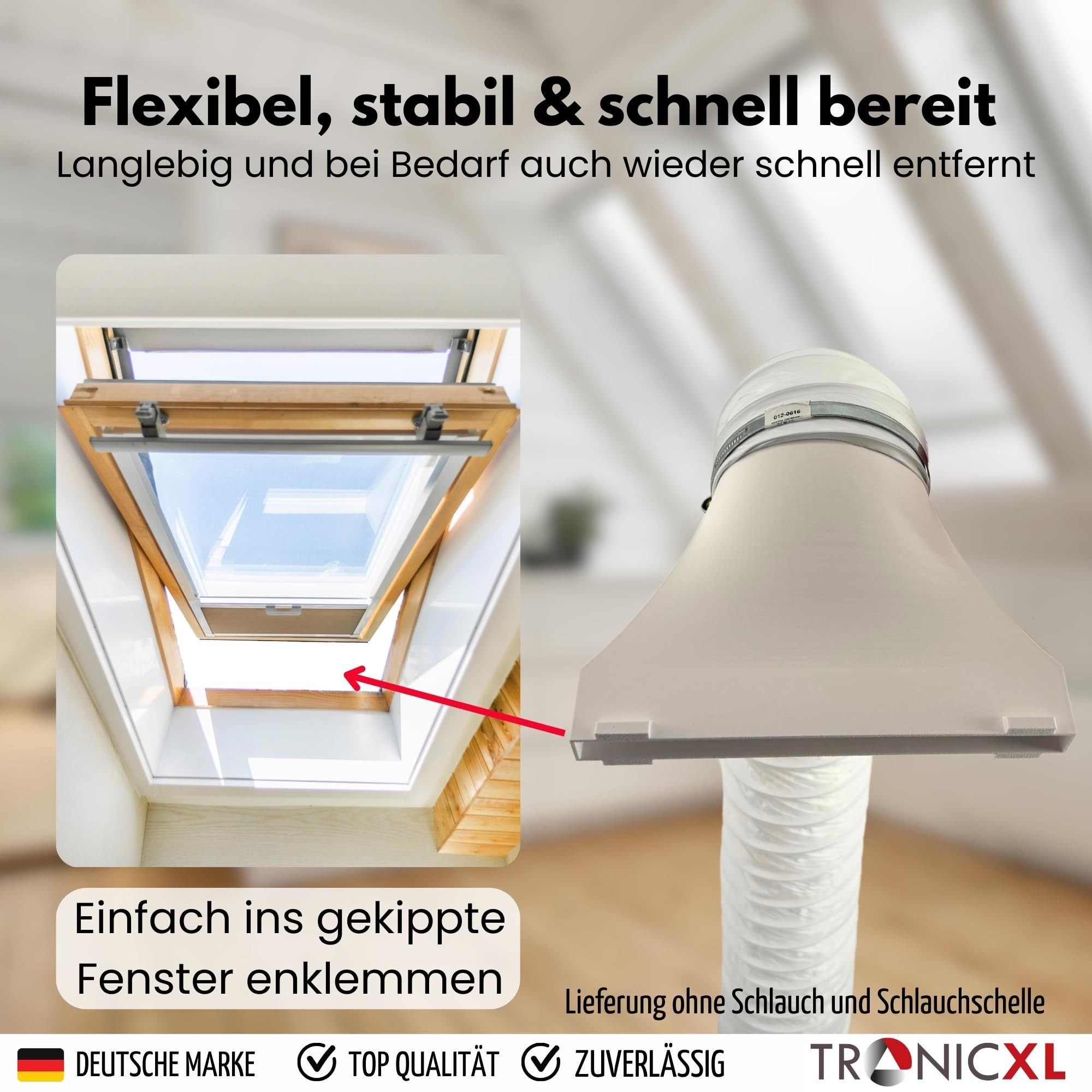 TronicXL Klimaanlagenschlauch Fensterdurchführung 100mm Klimaanlage Grow günstig online kaufen