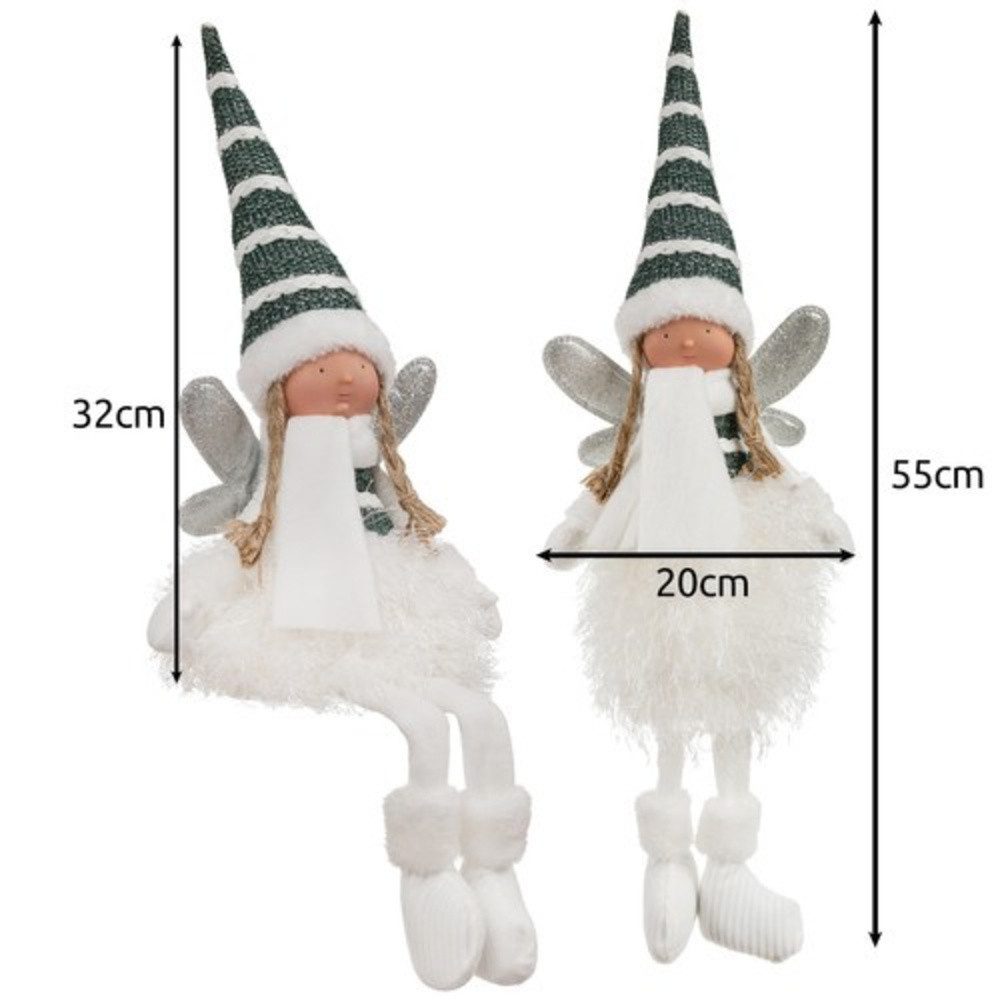 Ruhhy Weihnachtsfigur Weihnachtsdekoration Deko-Engel (Spar-Set, 1 St., weihnachtlich), Funkelnde Flügel und liebevolle Gestaltung