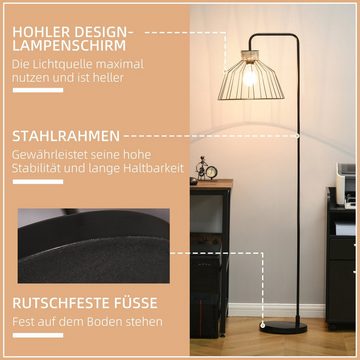 HOMCOM Stehlampe Standleuchte, Ein-,Ausschalter, ohne Leuchtmittel, Sockel E27