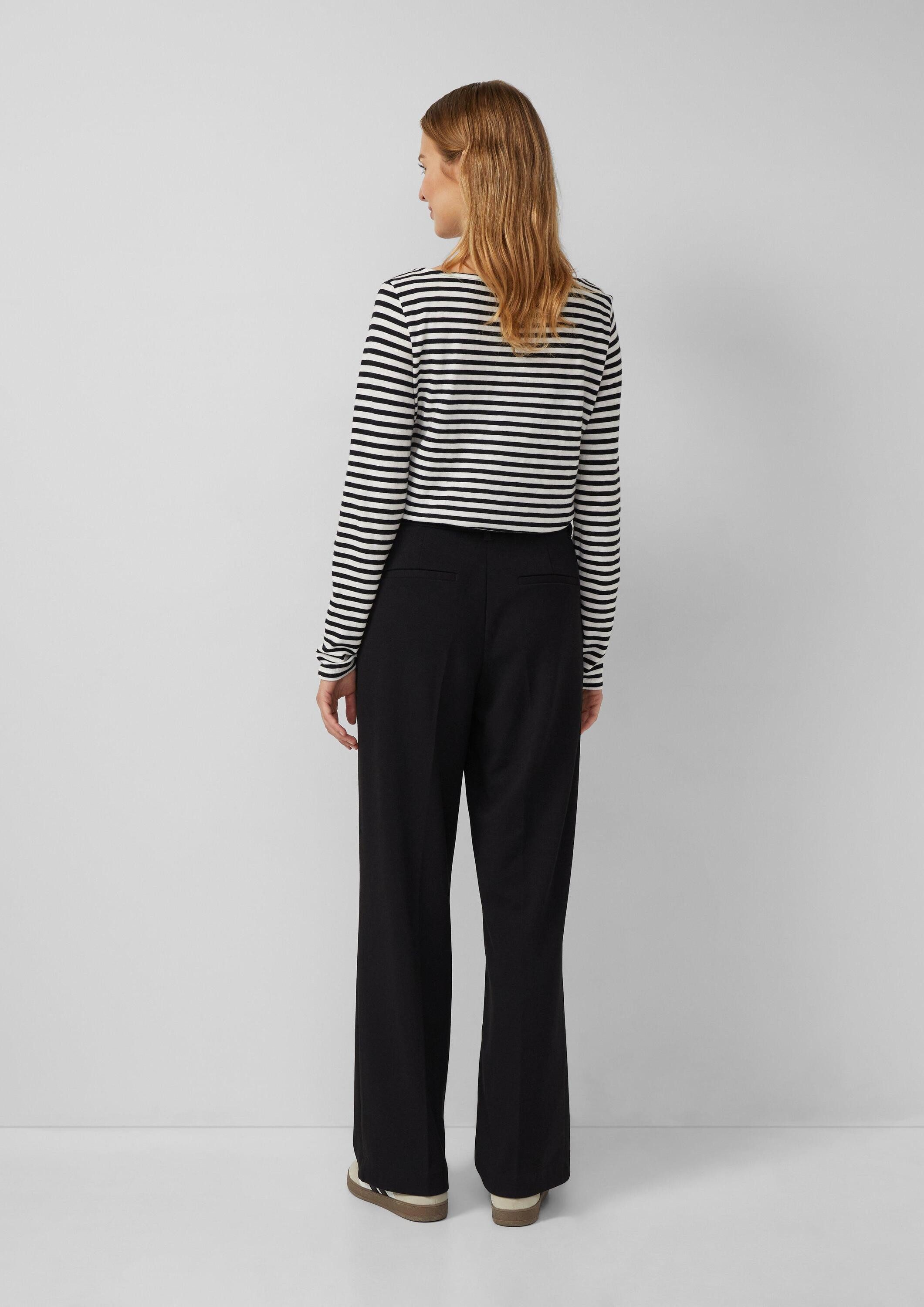s.Oliver Chinos Hose Wide-Leg-Hose aus Struktur-Jersey