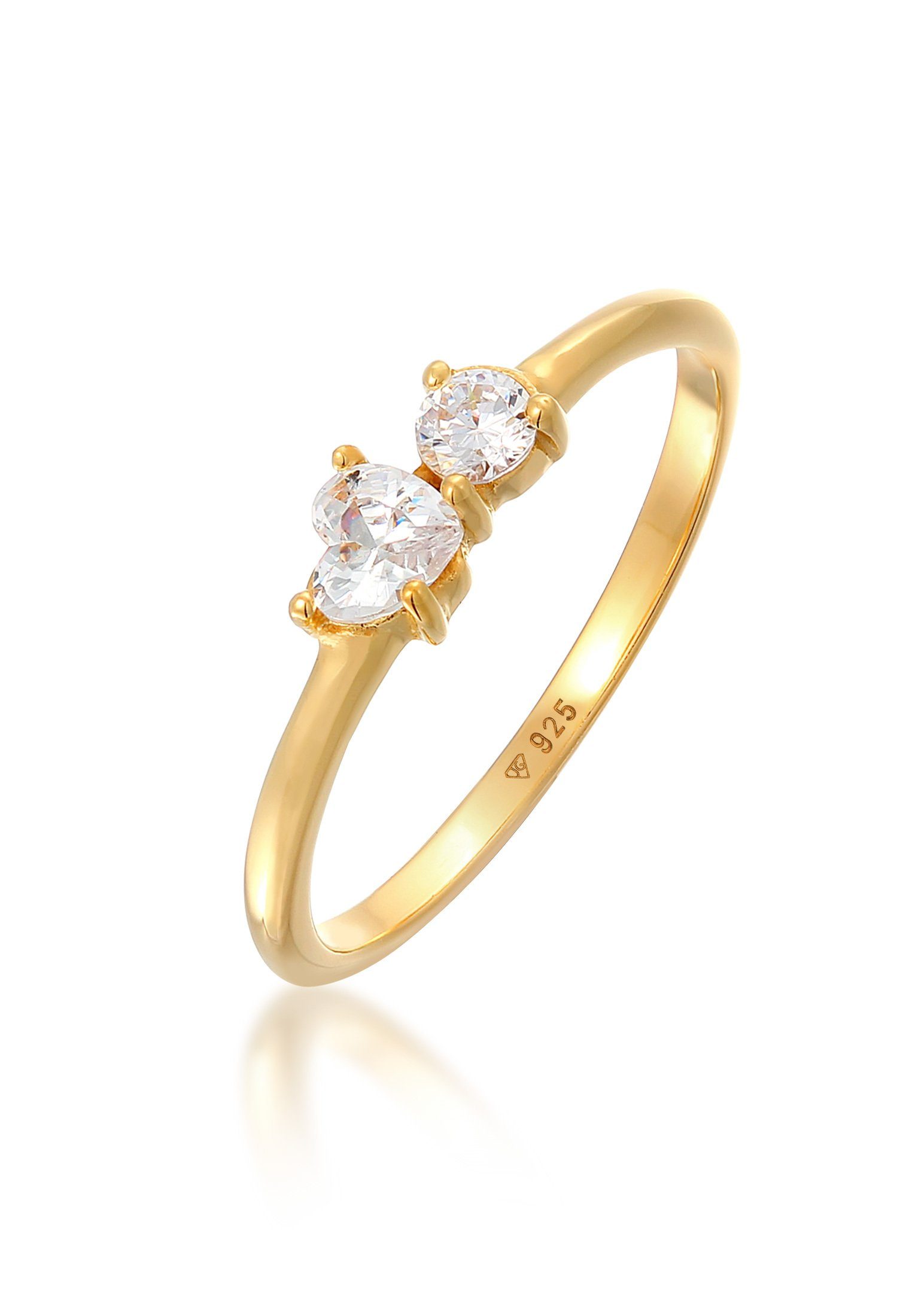 Fingerring Herz Zirkonia Symbol Verlobung 925 Silber