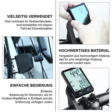 DOPWii Fahrradcomputer 2,8-Zoll-Fahrradcomputer mit riesigem Bildschirm,wasserdichtes Design, einfache Steuerung von Geschwindigkeit und Kilometerstand