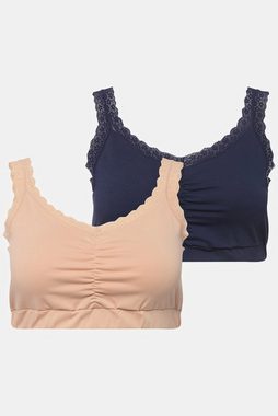 Ulla Popken Bustier Bustiers 2er-Pack Spitze ohne Bügel