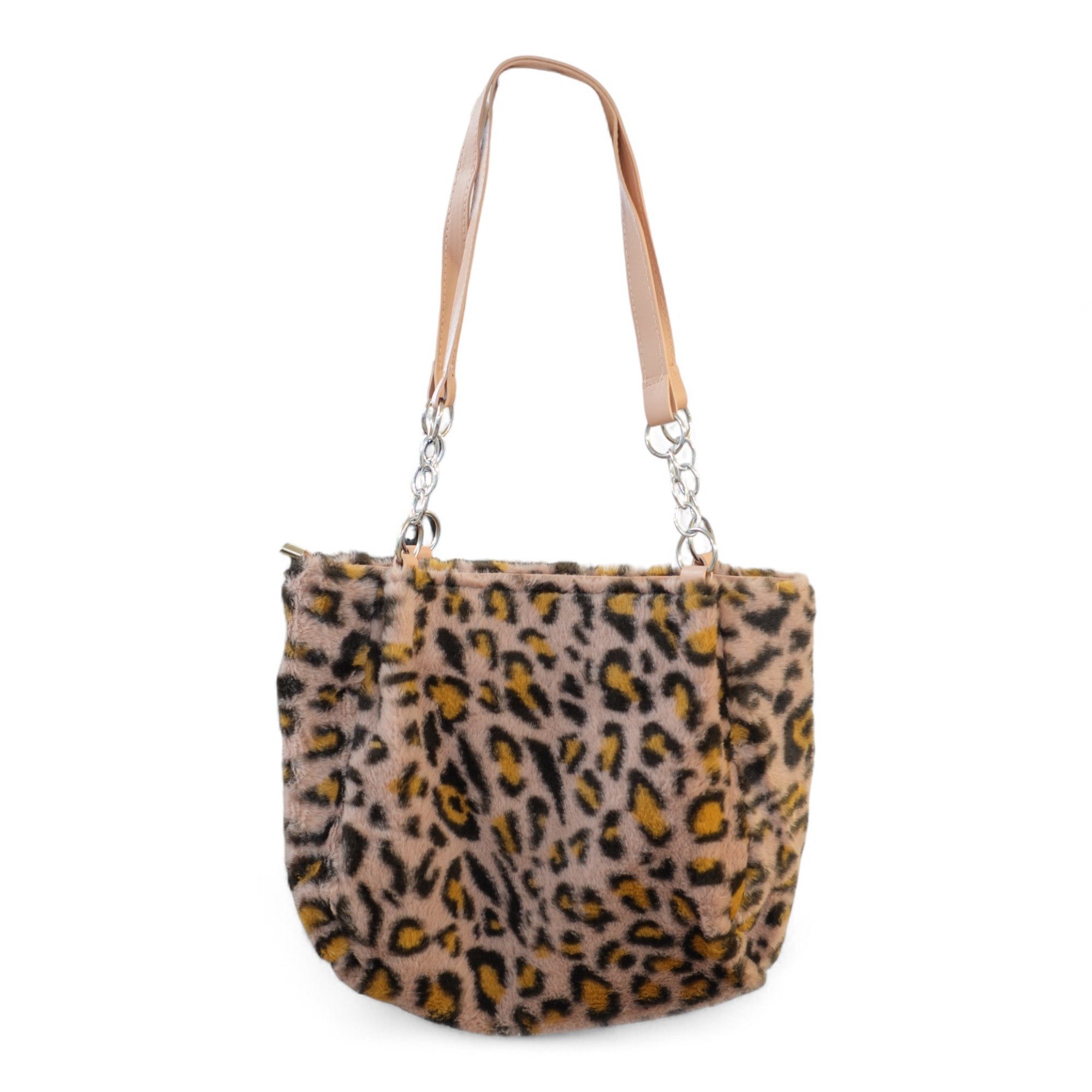 Eyecatcher Handtasche Flauschige Damen Schultertasche im Leoparden-Look – W günstig online kaufen