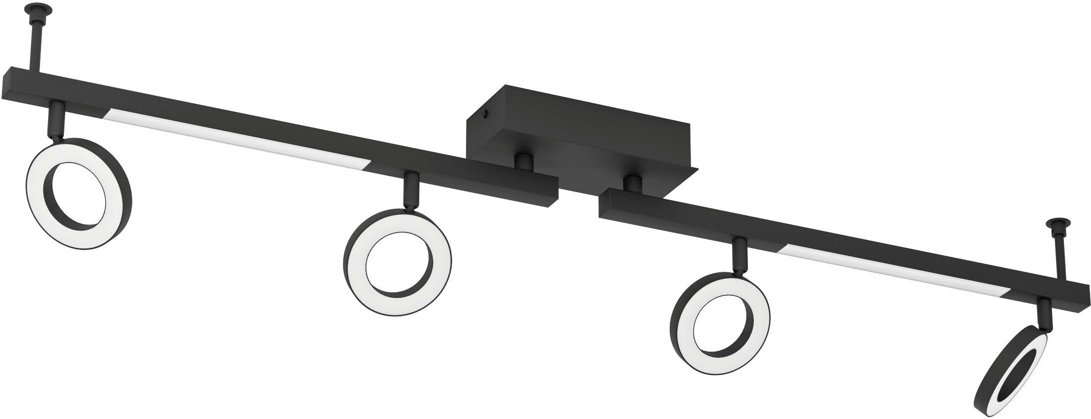 EGLO LED Deckenspots CARDILLIO, LED fest integriert, Warmweiß, Deckenspot aus Alu, Stahl - 3,2W und 3,3W - Warmweiß