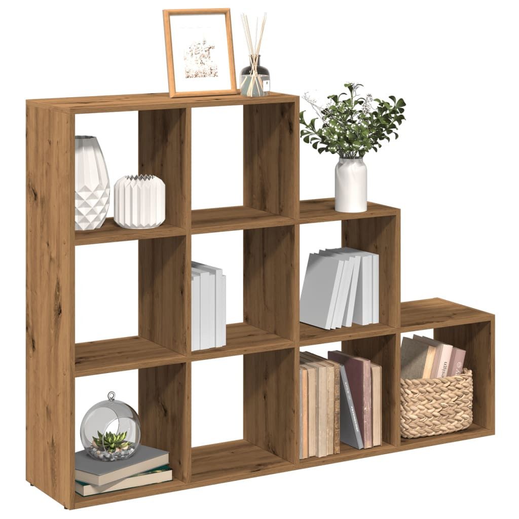 vidaXL Bücherregal NA Raumteiler-Bücherregal 3 Stufen Artisan-Eiche 137,5x29x103,5 cm