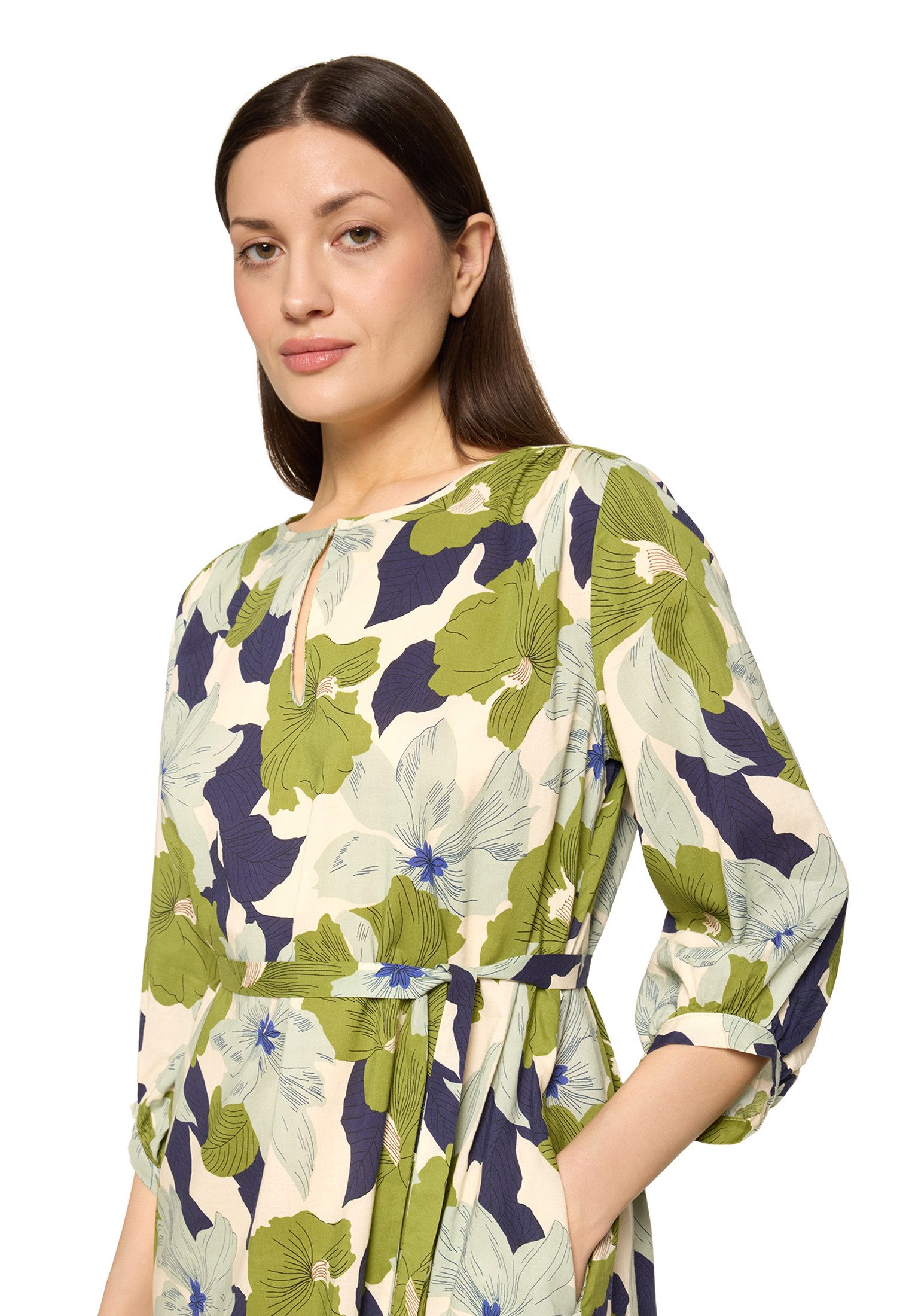 Cartoon Sommerkleid Damen mit Bindegürtel