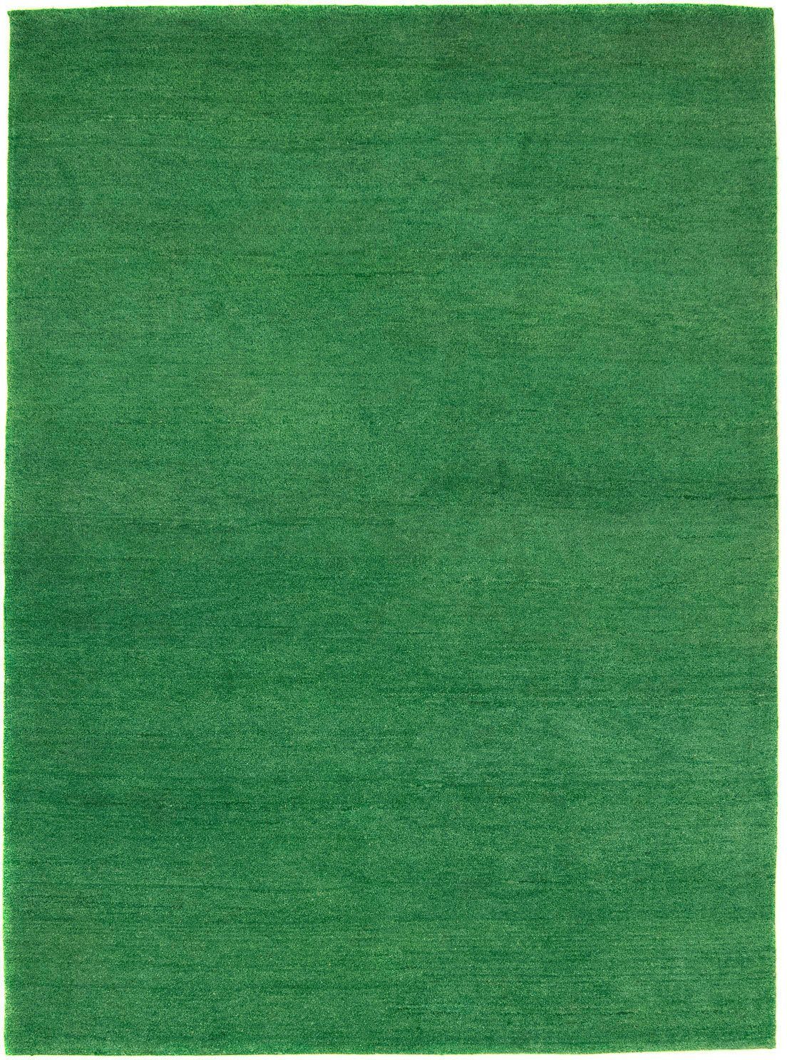 mm, grün GABBEH reine rechteckig, Schurwolle, 19 Wollteppich FLOWY, morgenland, einfarbig, FEIN Wohnzimmer Höhe: