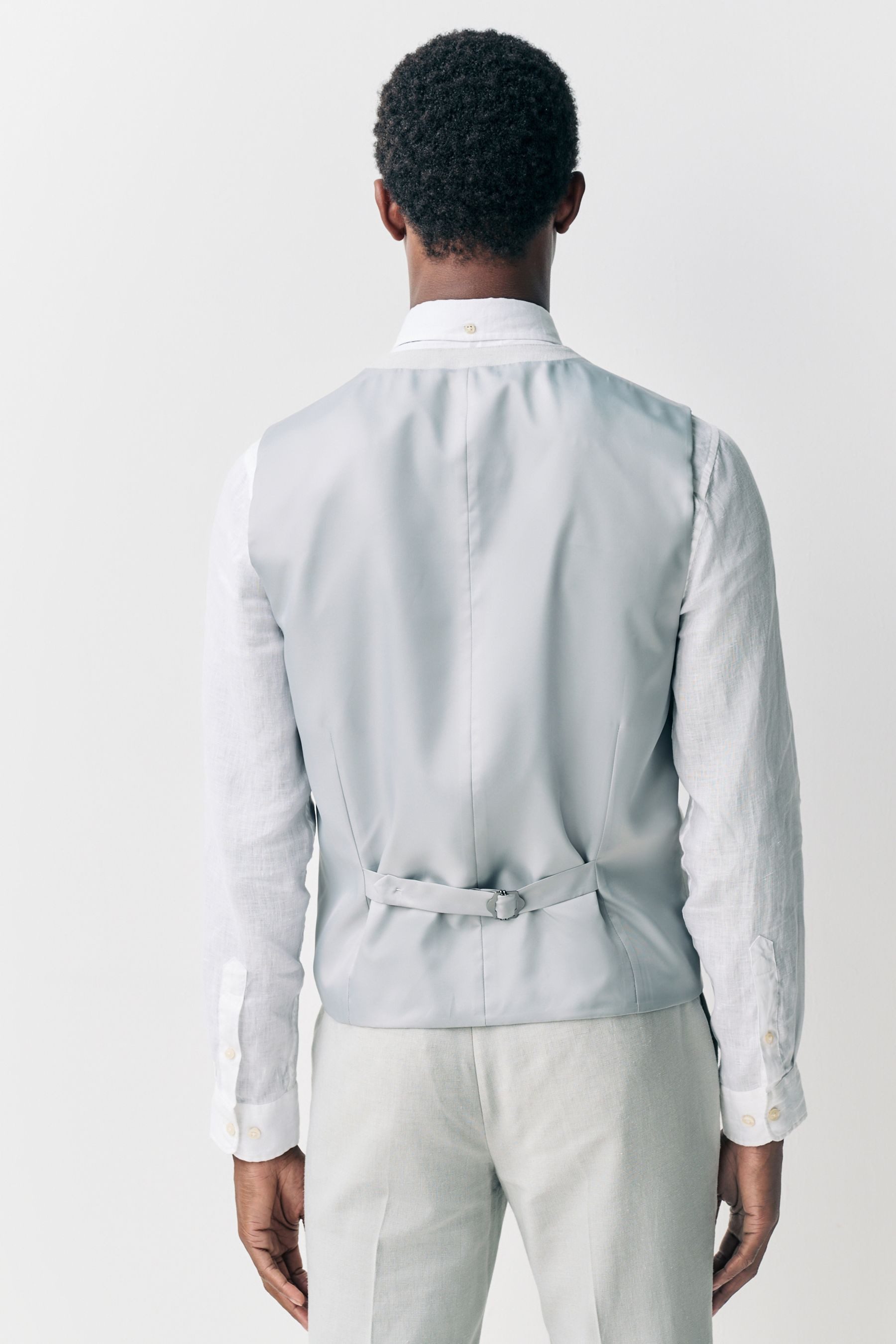 Next Anzugweste Strukturierte Anzugweste aus Leinen (1-tlg) günstig online kaufen