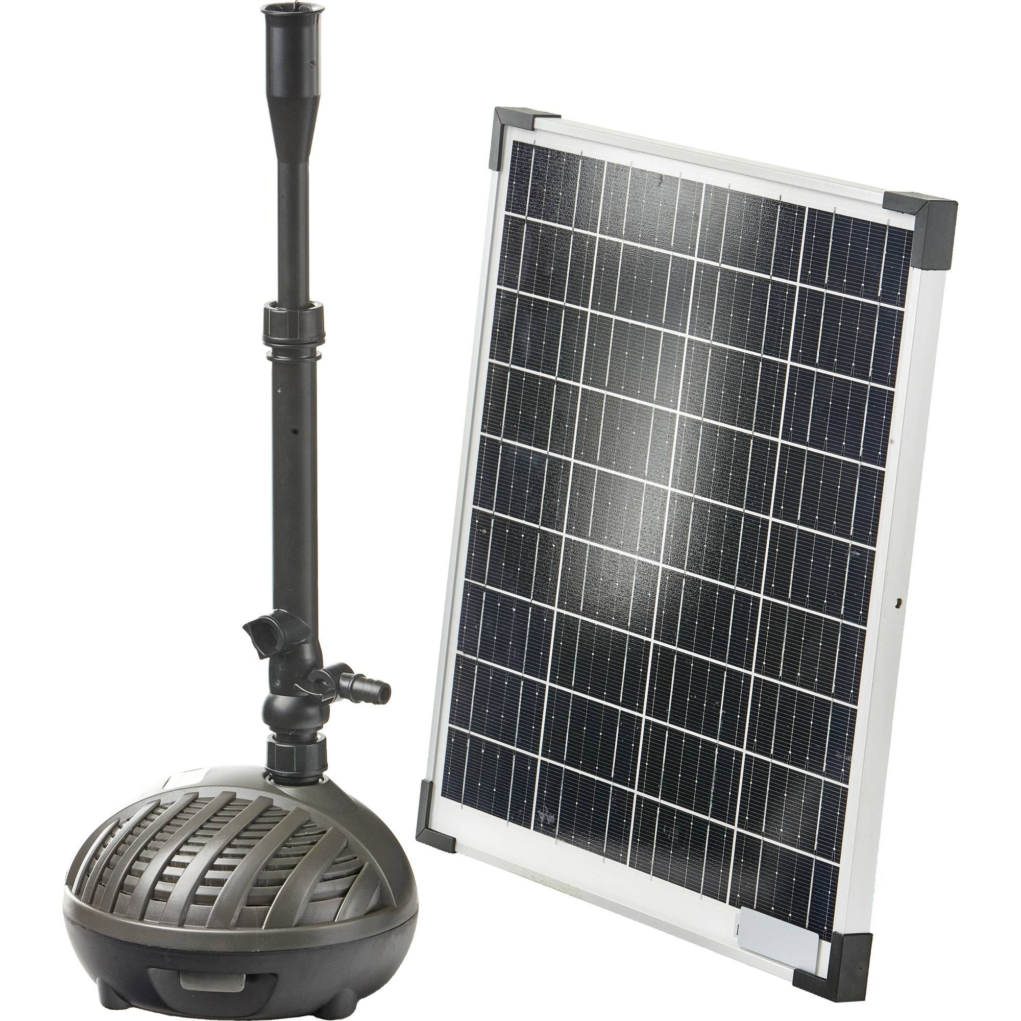 Heissner Springbrunnenpumpe Solar-Teichpumpen-Set 1500 l/h HYBRID