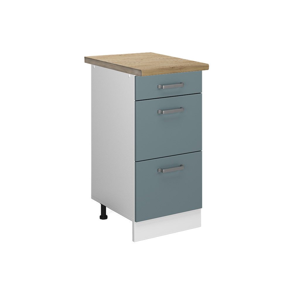 Vicco Unterschrank R-Line, Blau-Grau/Weiß, 40 cm günstig online kaufen