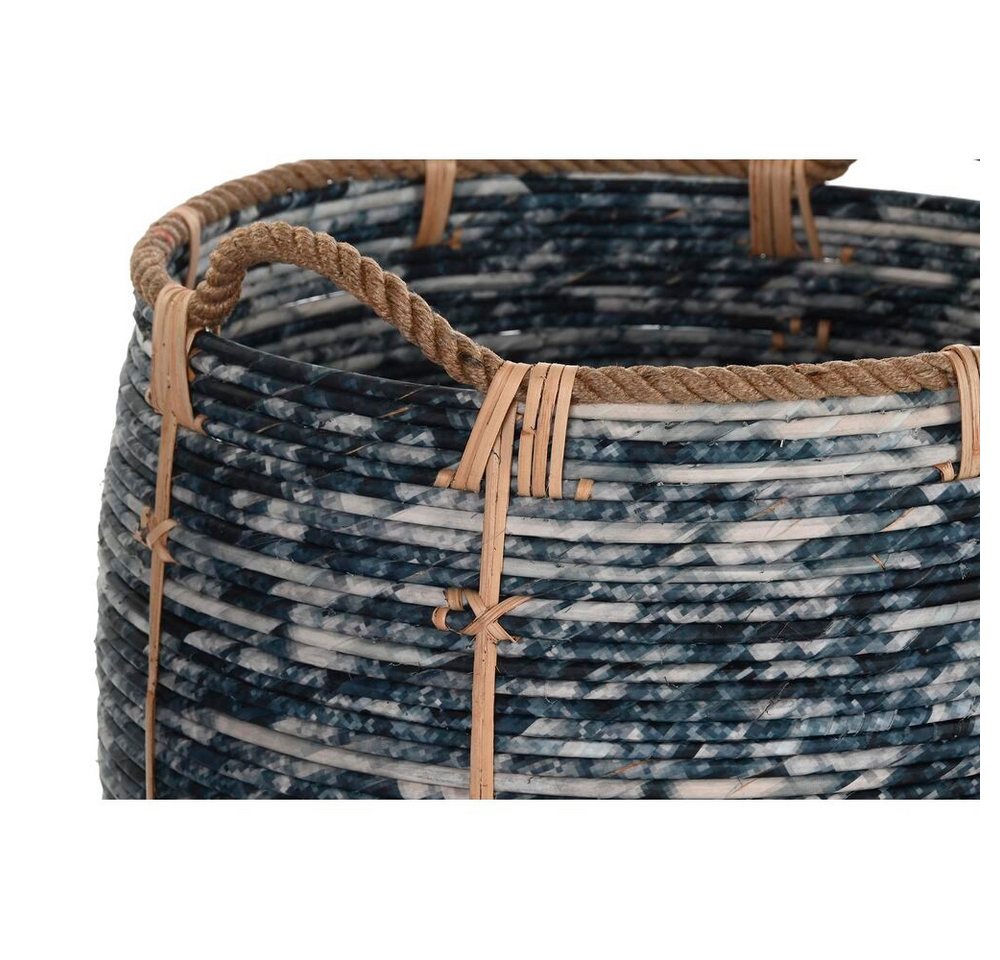 Thumbnail - DKD Home Decor Aufbewahrungsbox Dkd home decor Korb-Set DKD Home Decor Schwarz Weiß Rattan Boho 56 x 5