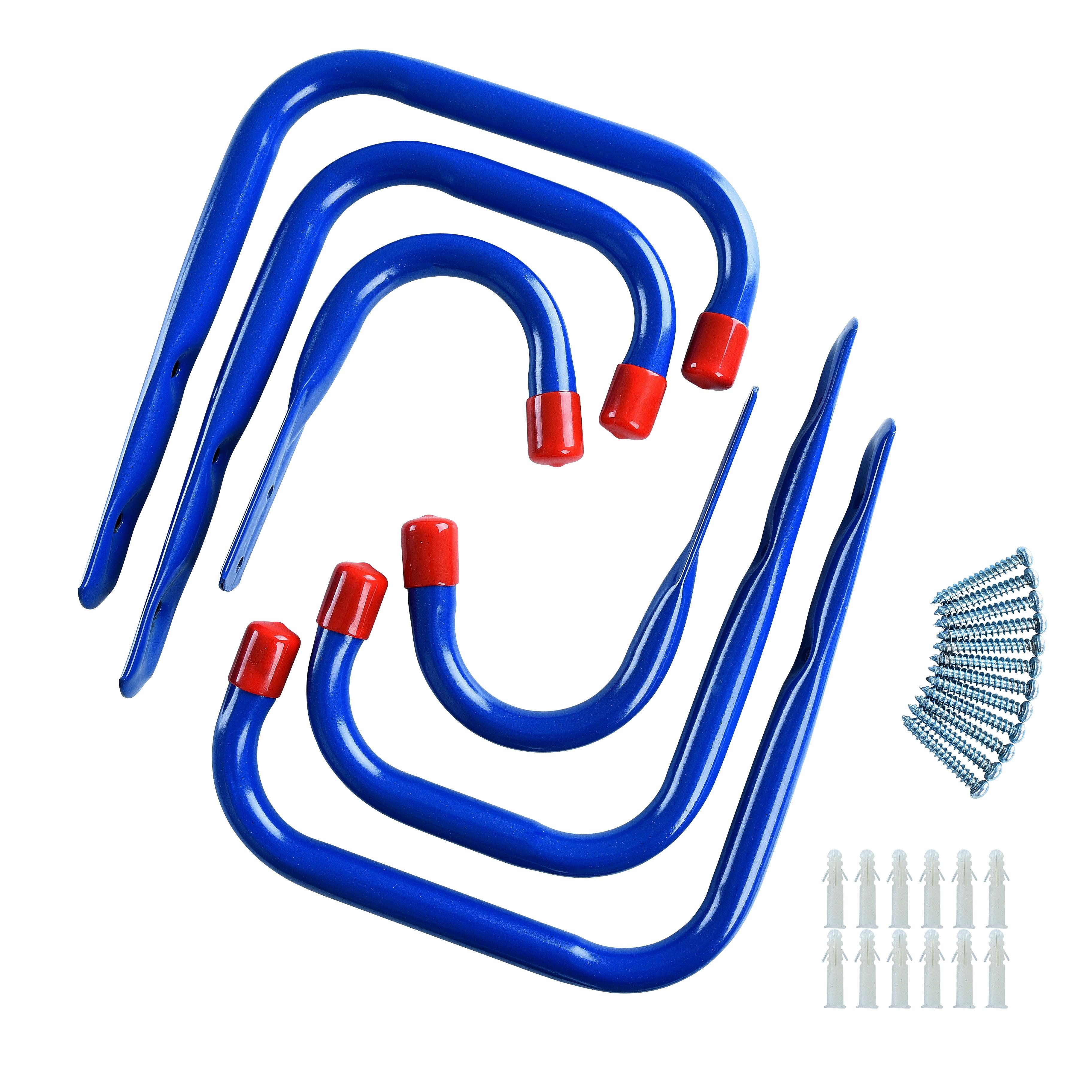 ESTEXO Werkzeughalter Montagehaken Wandhaken Haken Hakenset Universalhaken 6er Set Blau