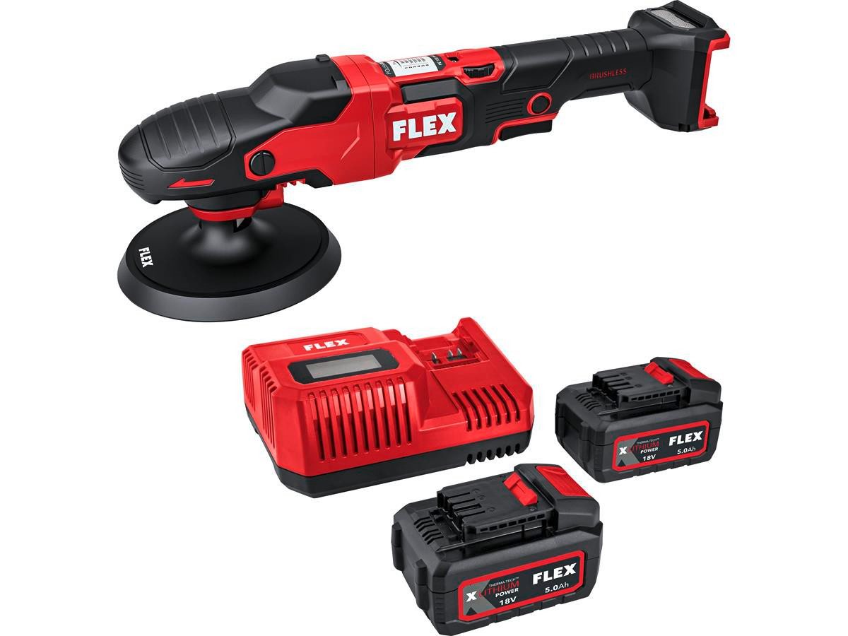 Flex Akku-Poliermaschine PE 2 18-EC Set, 550 min. U/min, 1800 max. U/min, Ø 150 mm