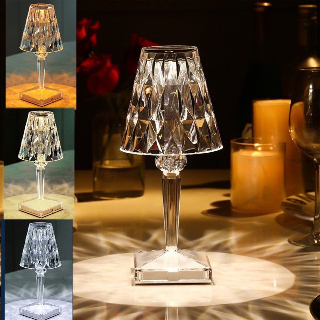 autolock Nachttischlampe Kristall Diamant Tischlampe USB günstig online kaufen