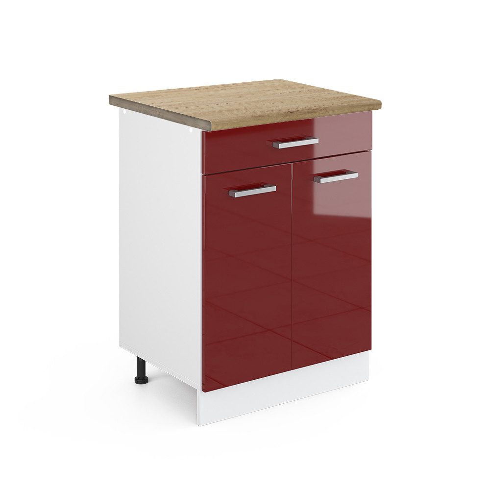 Vicco Unterschrank R-Line, Bordeaux Hochglanz/Weiß, 60 günstig online kaufen