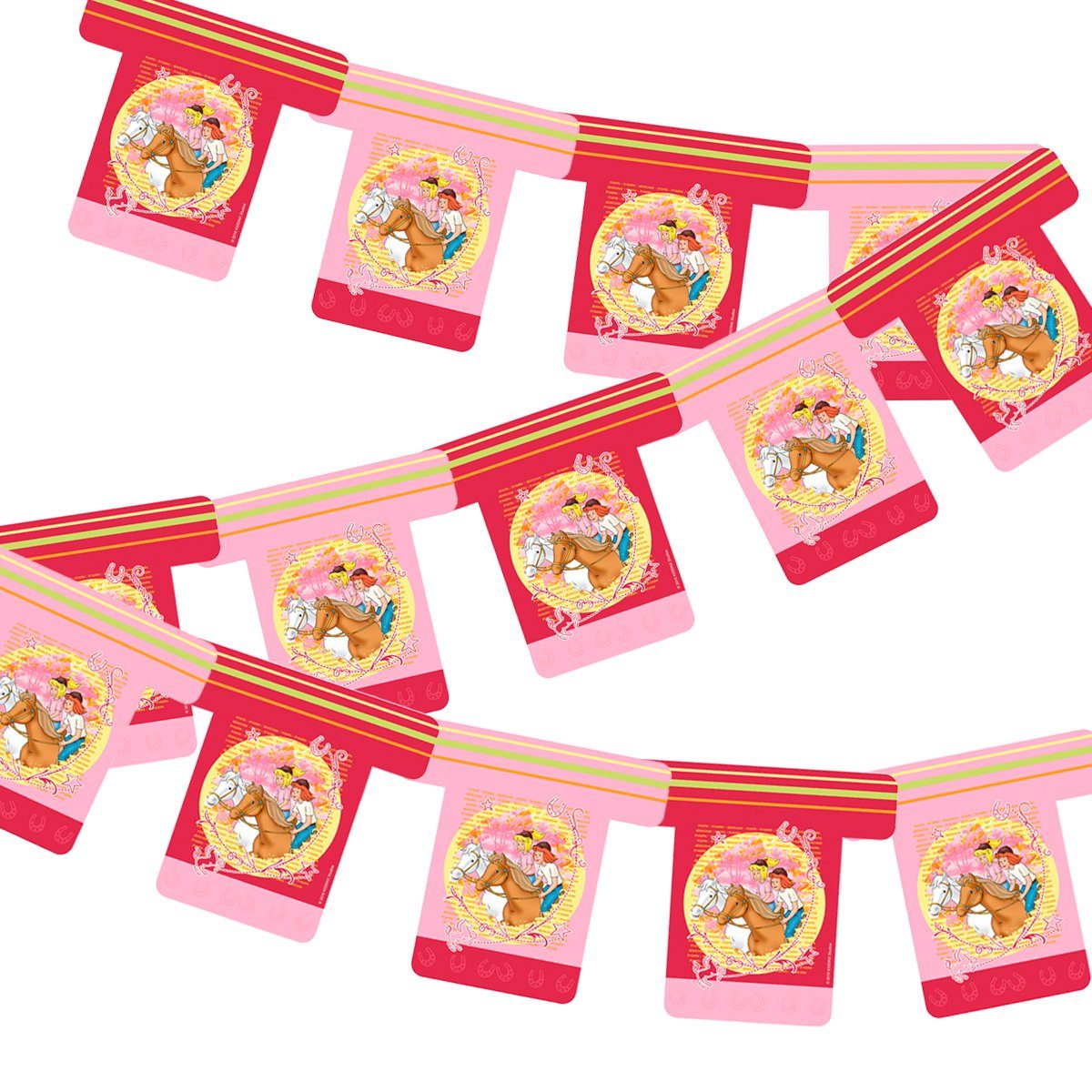 Geda Labels GmbH Girlande Bibi & Tina, Pink, 220cm, 2,20 m lang