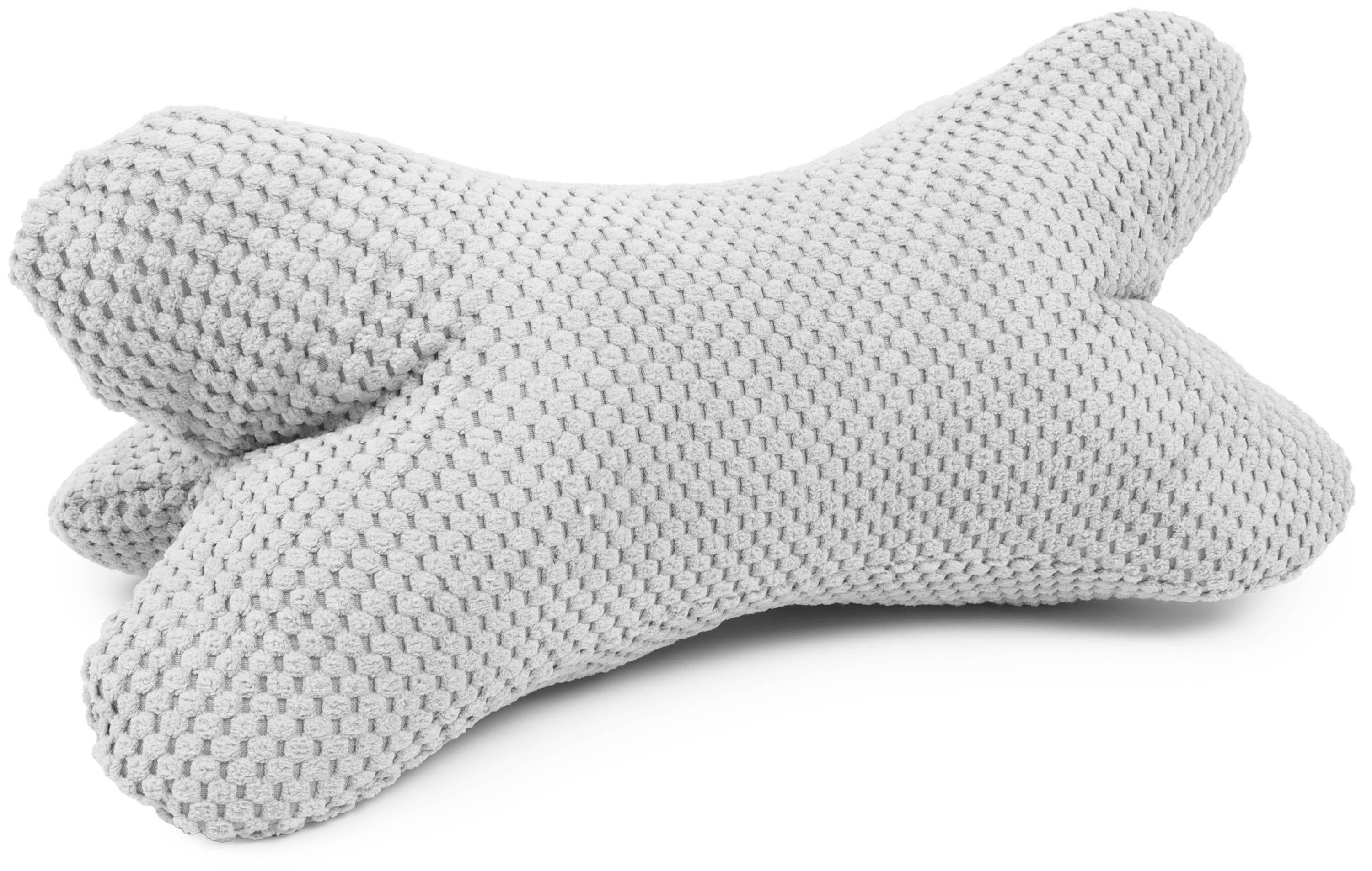Amilian Nackenkissen Leseknochen 44x22 cm für Erwachsene - Lesekissen Knochenkissen Sofa, Leseknochen für Erwachsene, mit Bezug, weich, abnehmbarer Bezug, formstabil