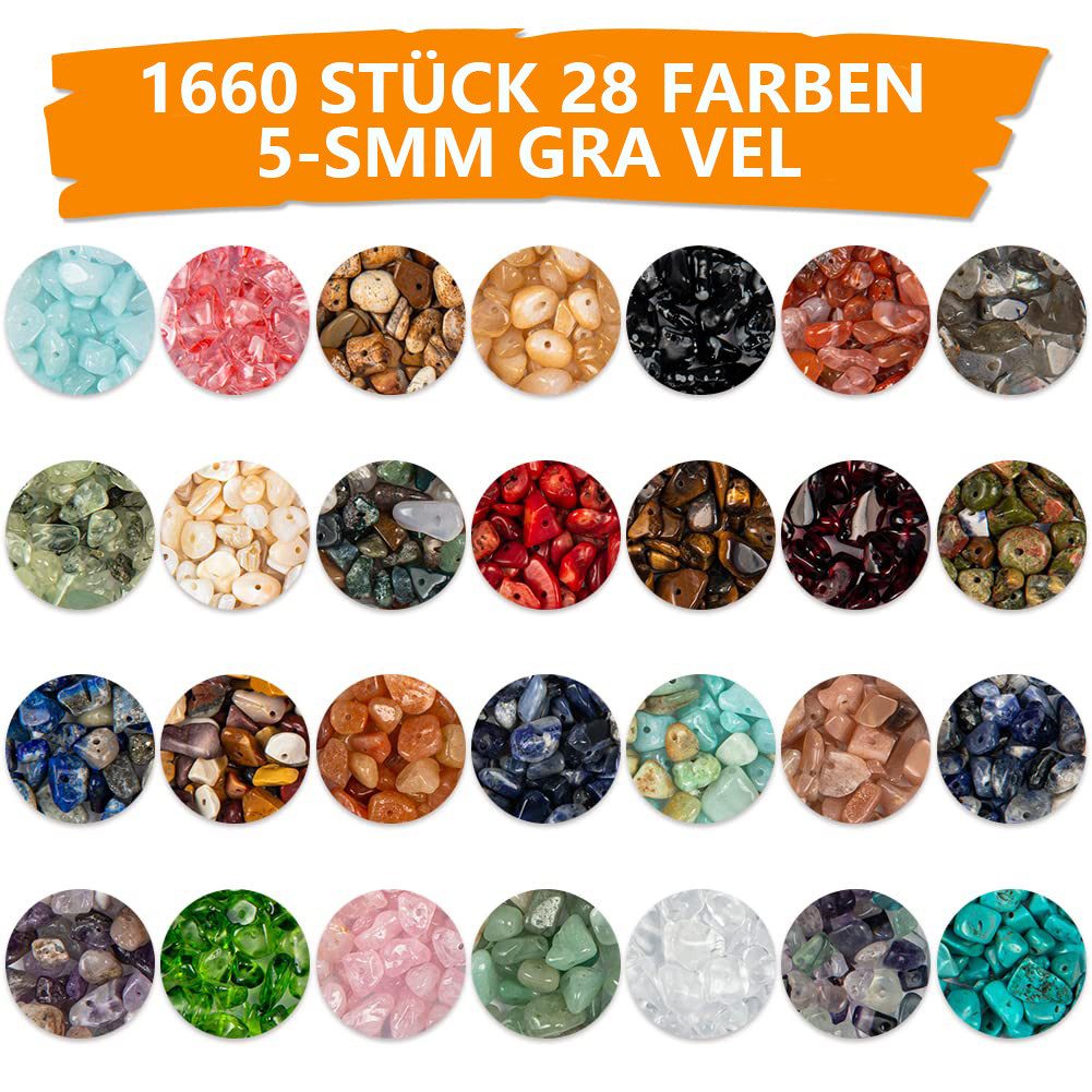 CLTYQ Schmuckset SchmucksetSchmuck Selber Machen Set, 28 Farben Natürlicher günstig online kaufen