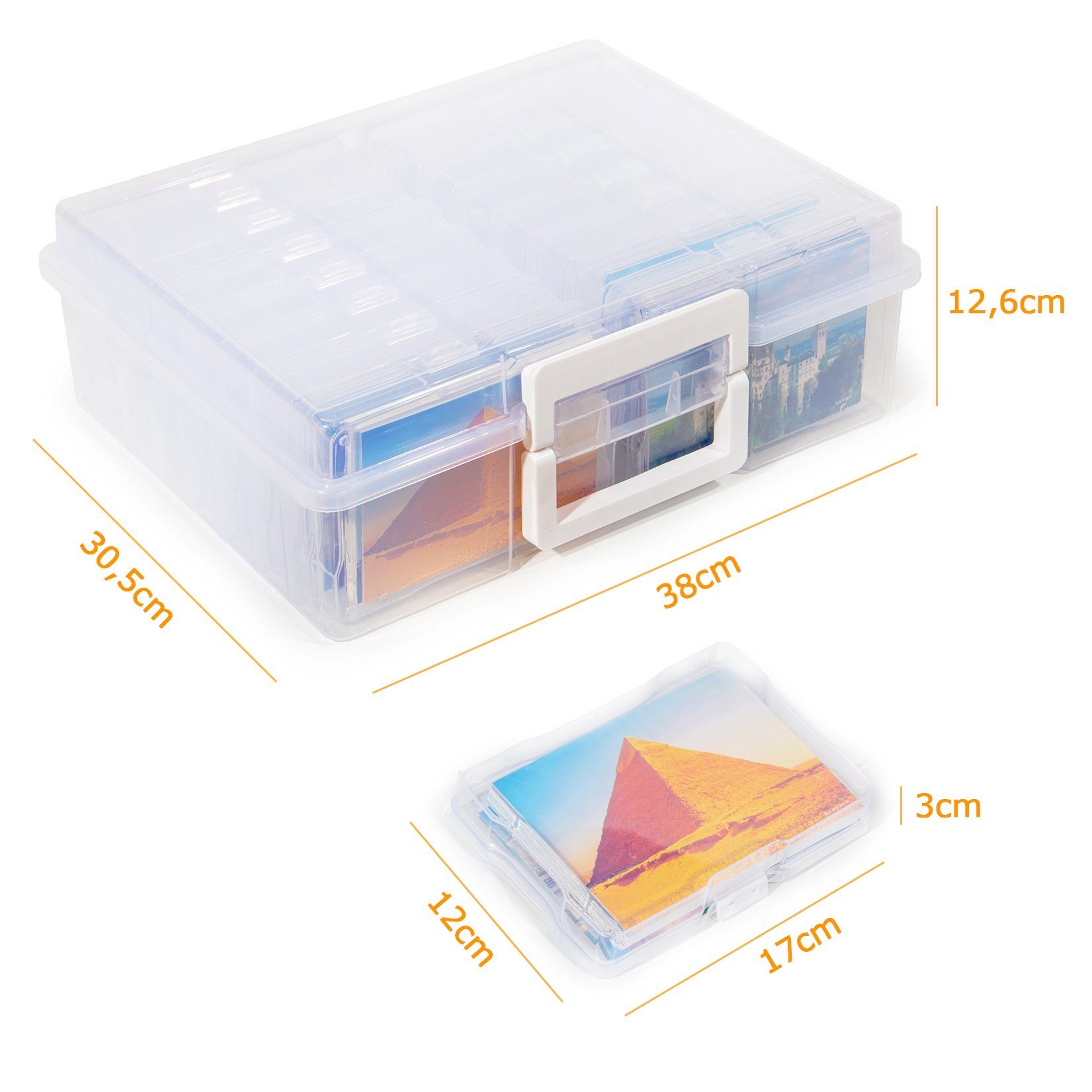 16 - Fächer Organizer Kleinteile transparente,Fotobox Zedelmaier Aufbewahrungsbox für