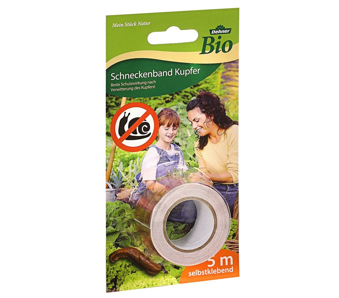 Gartenpflege-Set Bio Schneckenband selbstklebend, Länge 5 m, Kupfer