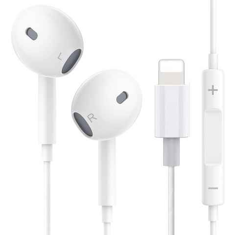 IK-Handelsgruppe In-Ear Kopfhörer Lightning Für Apple EarPods iPhone iPad Headset In-Ear-Kopfhörer (Lightning Anschluss, kabelgebunden, mit Kabel)